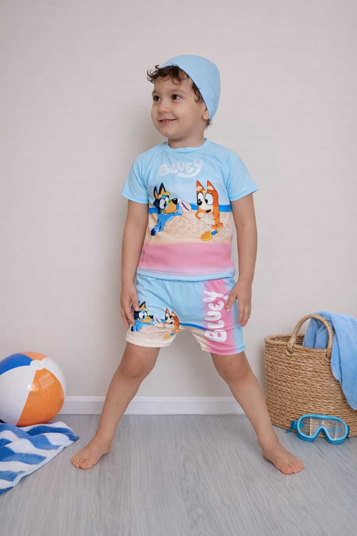 Belya Kids Wear Erkek Çocuk Sevimli Karakterler 31 Boneli Şortlu Mayo fotoğrafı 4 (önizleme)