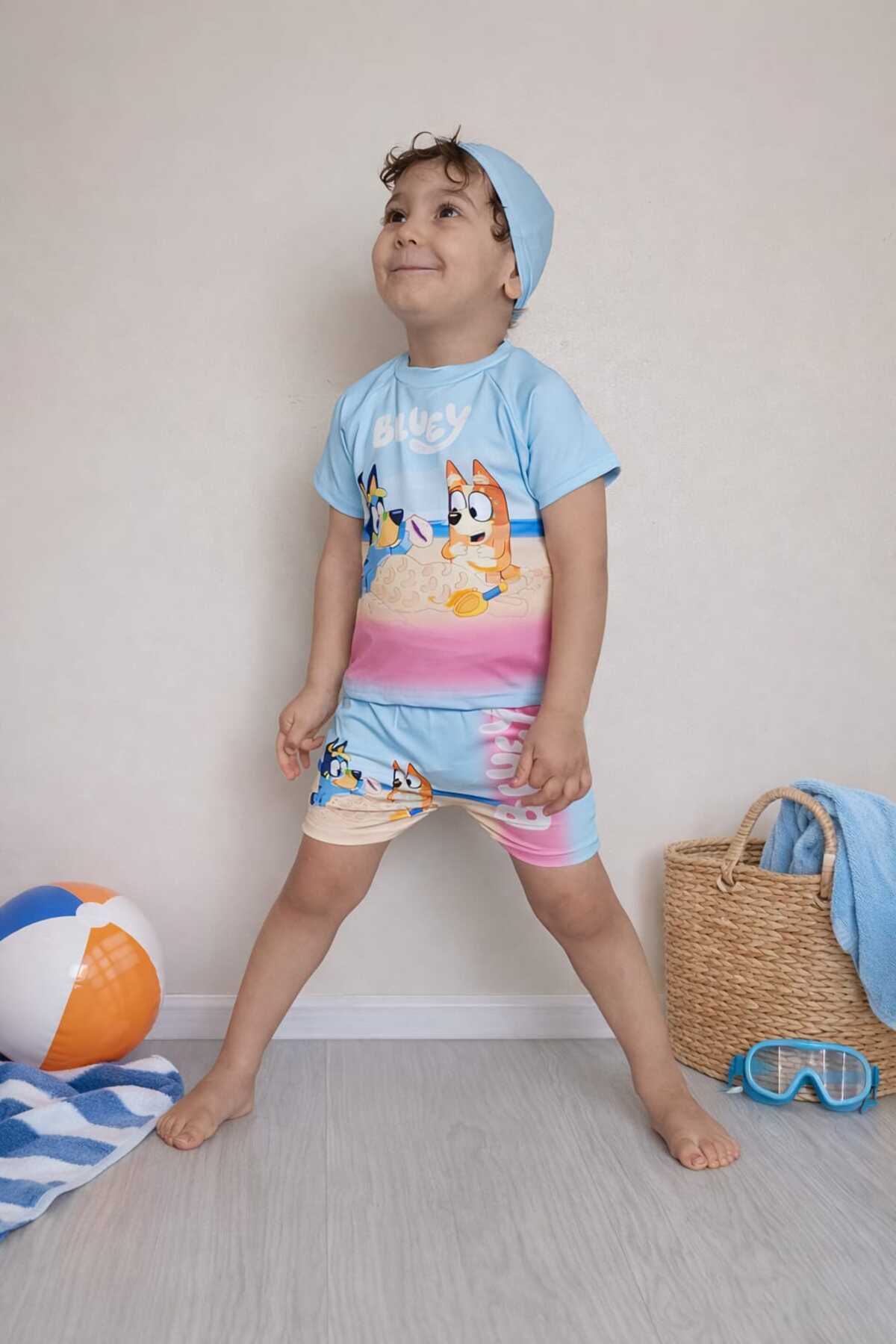 Belya Kids Wear Erkek Çocuk Sevimli Karakterler 31 Boneli Şortlu Mayo fotoğrafı 3 (önizleme)