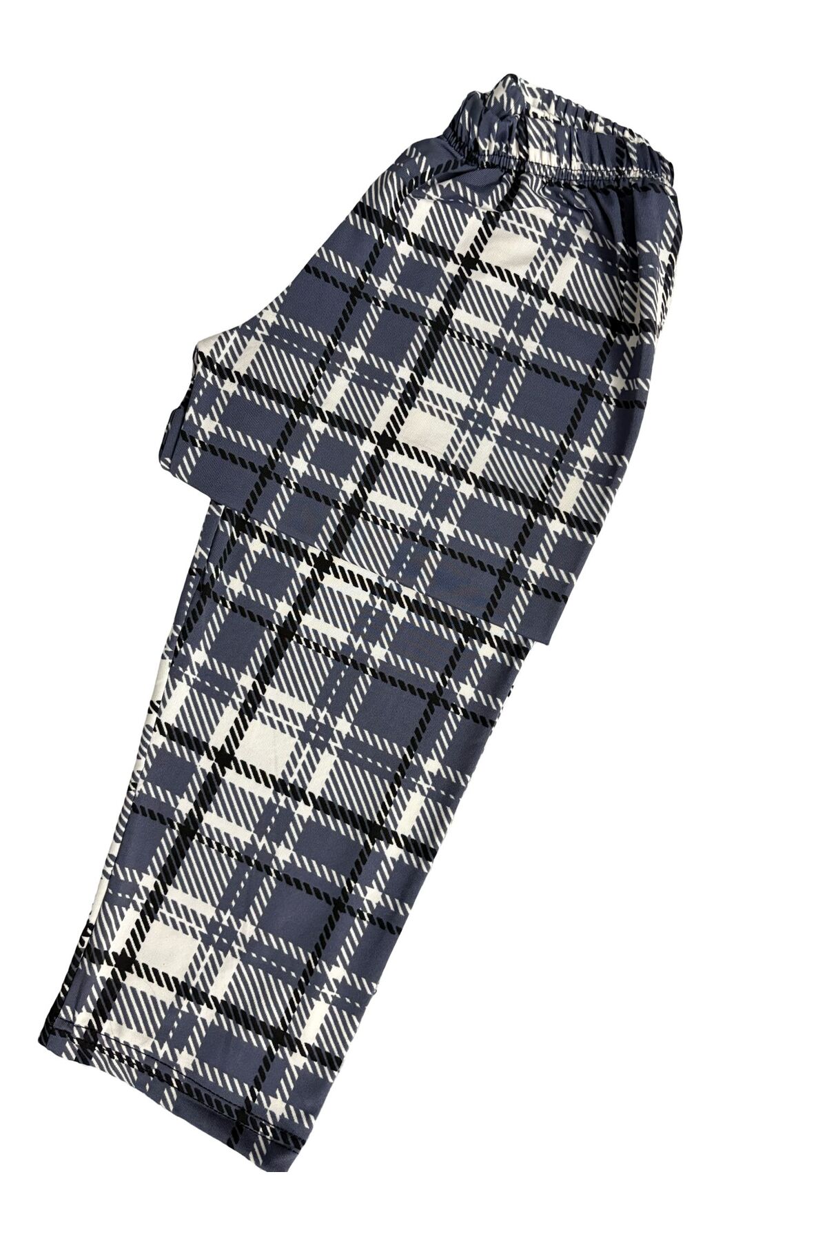 mışıl mışıl kids Erkek Çocuk Yazlık Uyku Bantlı Gri Renkli Ekose Desenli Gömlek Yaka Pijama Takımı fotoğrafı 5 (önizleme)