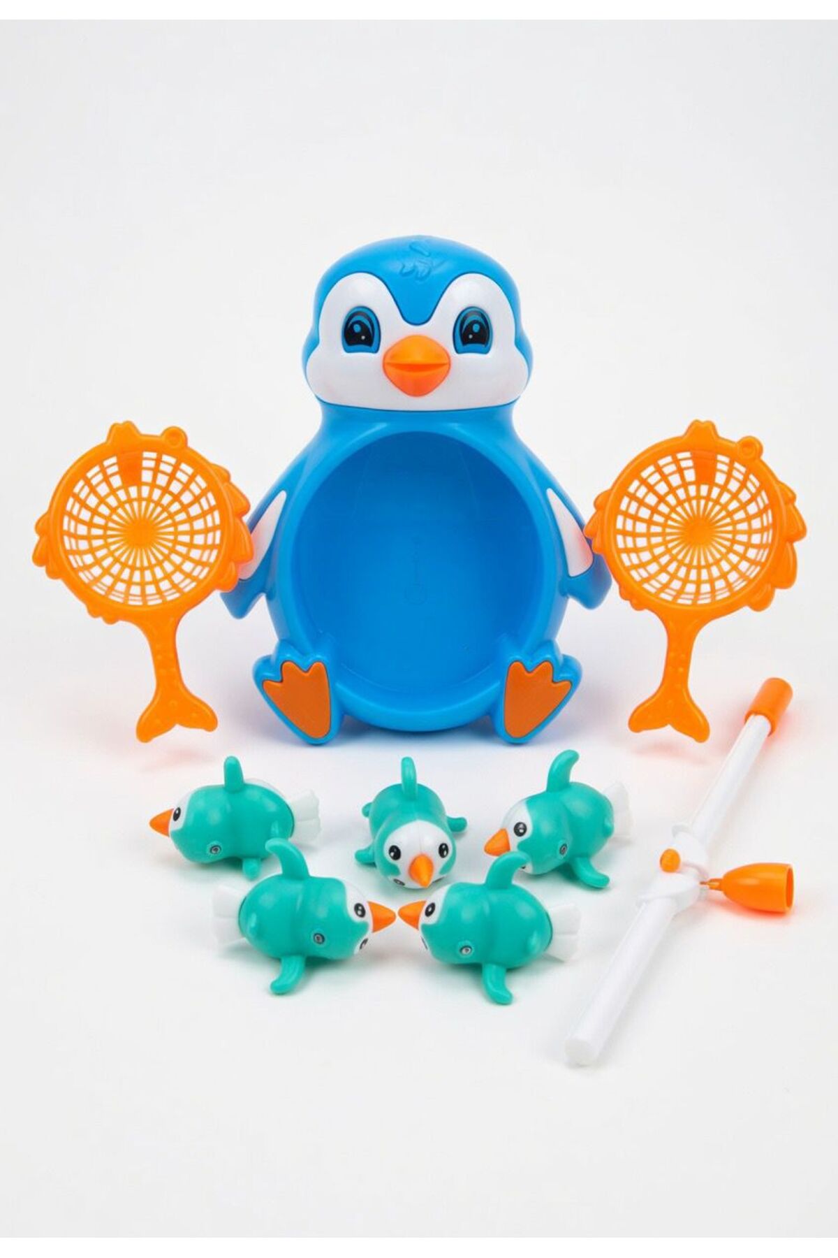 ydn Penguen Mıknatıslı Balık Tutma Yakalama Oyunu 10 Parça Oltalı Eğitici Oyuncak mavi fotoğrafı 2 (önizleme)