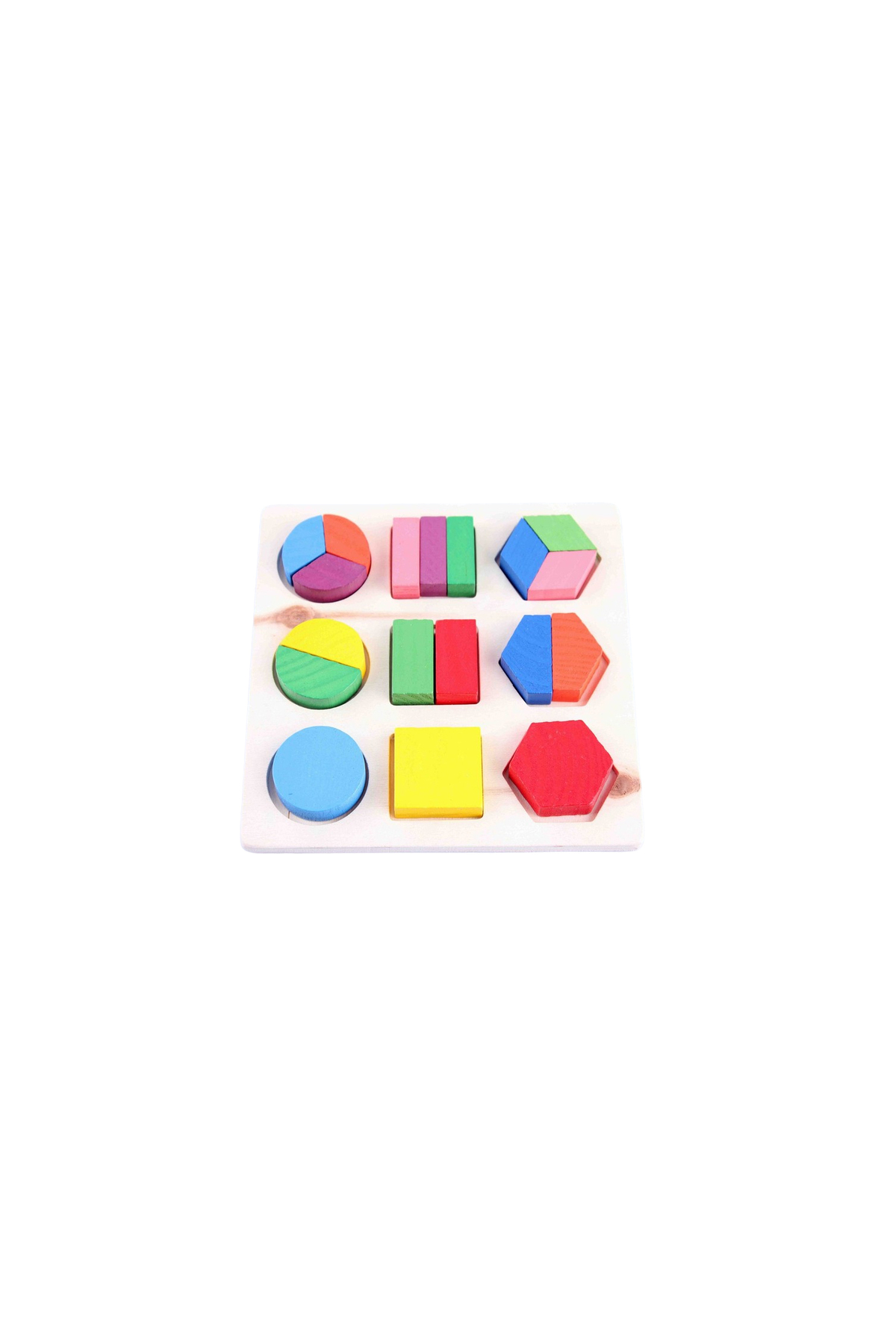 direkstoktan Ahşap Oyuncak Geometrik Şekil Blokları 15CMX15CM / Wooden Toy Geometric Shape Blocks 18PCS fotoğrafı 2 (önizleme)