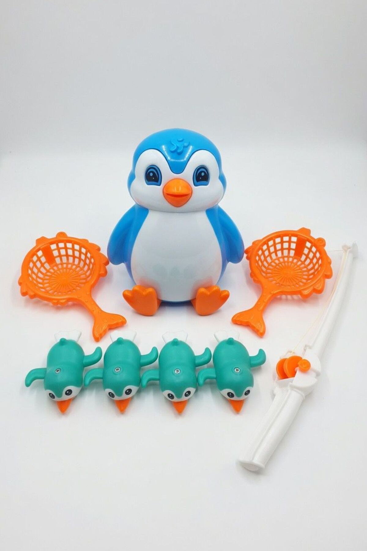 ydn Penguen Mıknatıslı Balık Tutma Yakalama Oyunu 10 Parça Oltalı Eğitici Oyuncak mavi fotoğrafı 4 (önizleme)