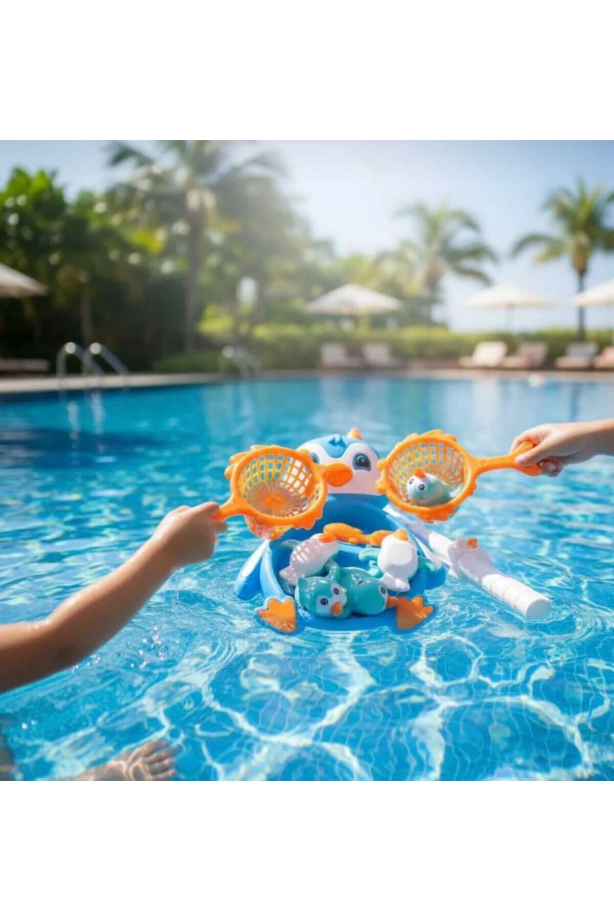 ydn Penguen Mıknatıslı Balık Tutma Yakalama Oyunu 10 Parça Oltalı Eğitici Oyuncak mavi fotoğrafı 3 (önizleme)