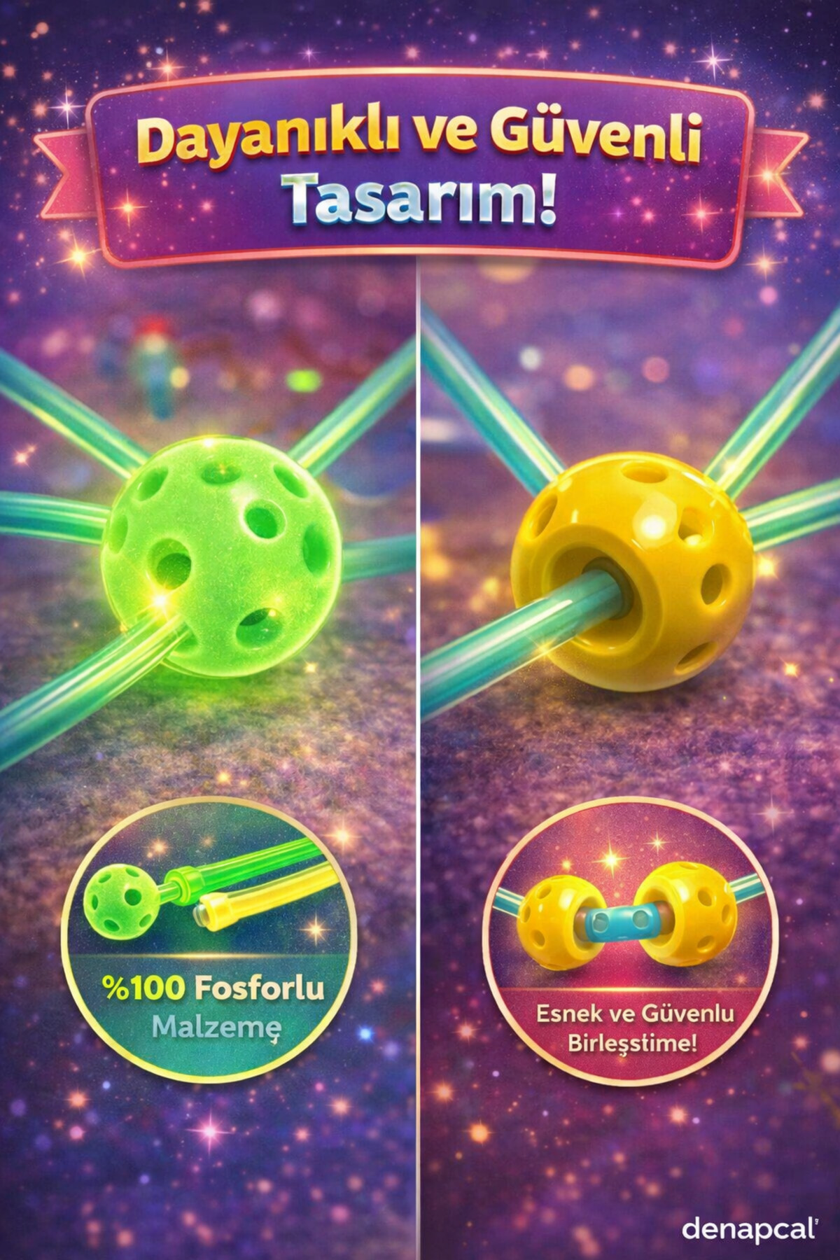 DENAPCAL Çocuk Oyun Evi Oyun Çadırı ve İnşa Seti 200 Parça Eğitici Kale Kurma STEM Yapı Oyuncağı fotoğrafı 3 (önizleme)