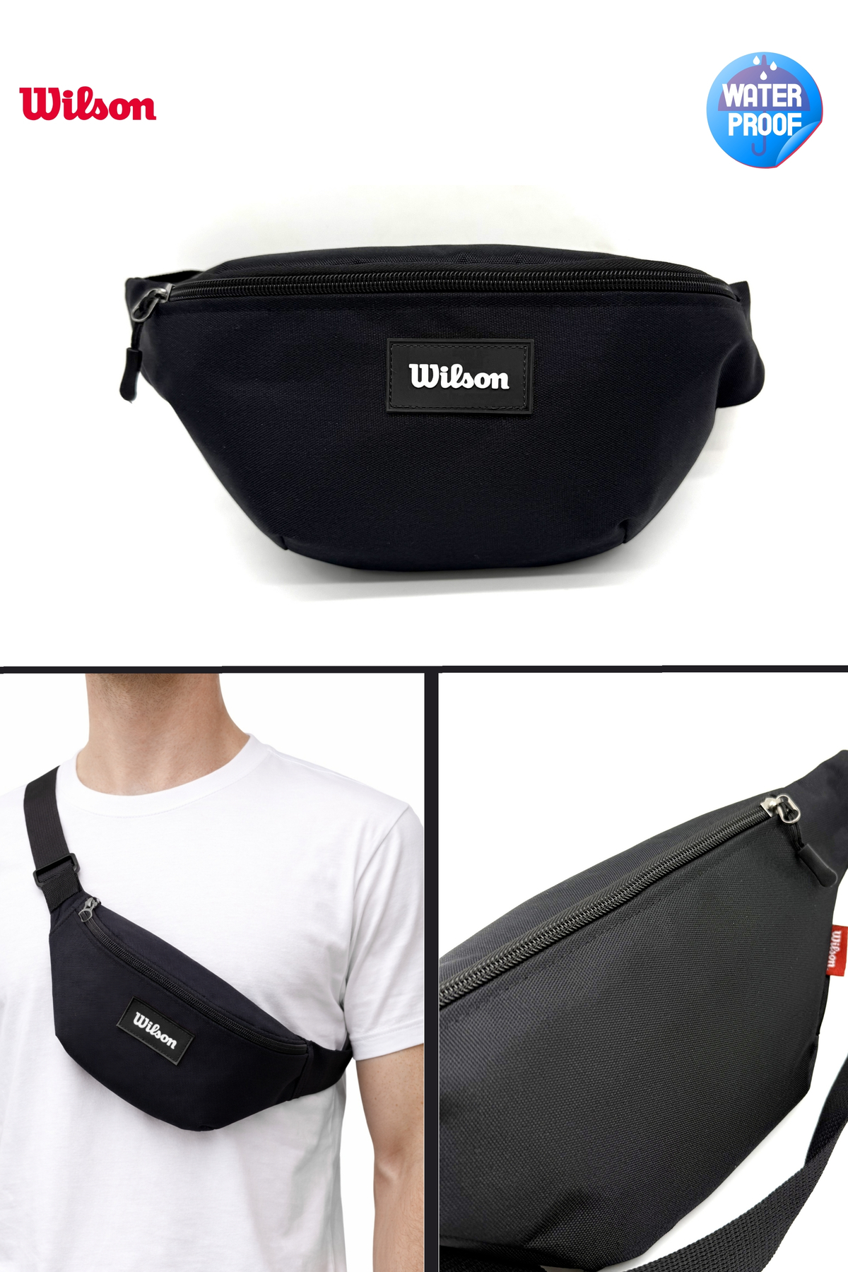 Wilson Bel Göğüs ve Omuz Çantası Kumaş Unisex Su Geçirmez Free Bag