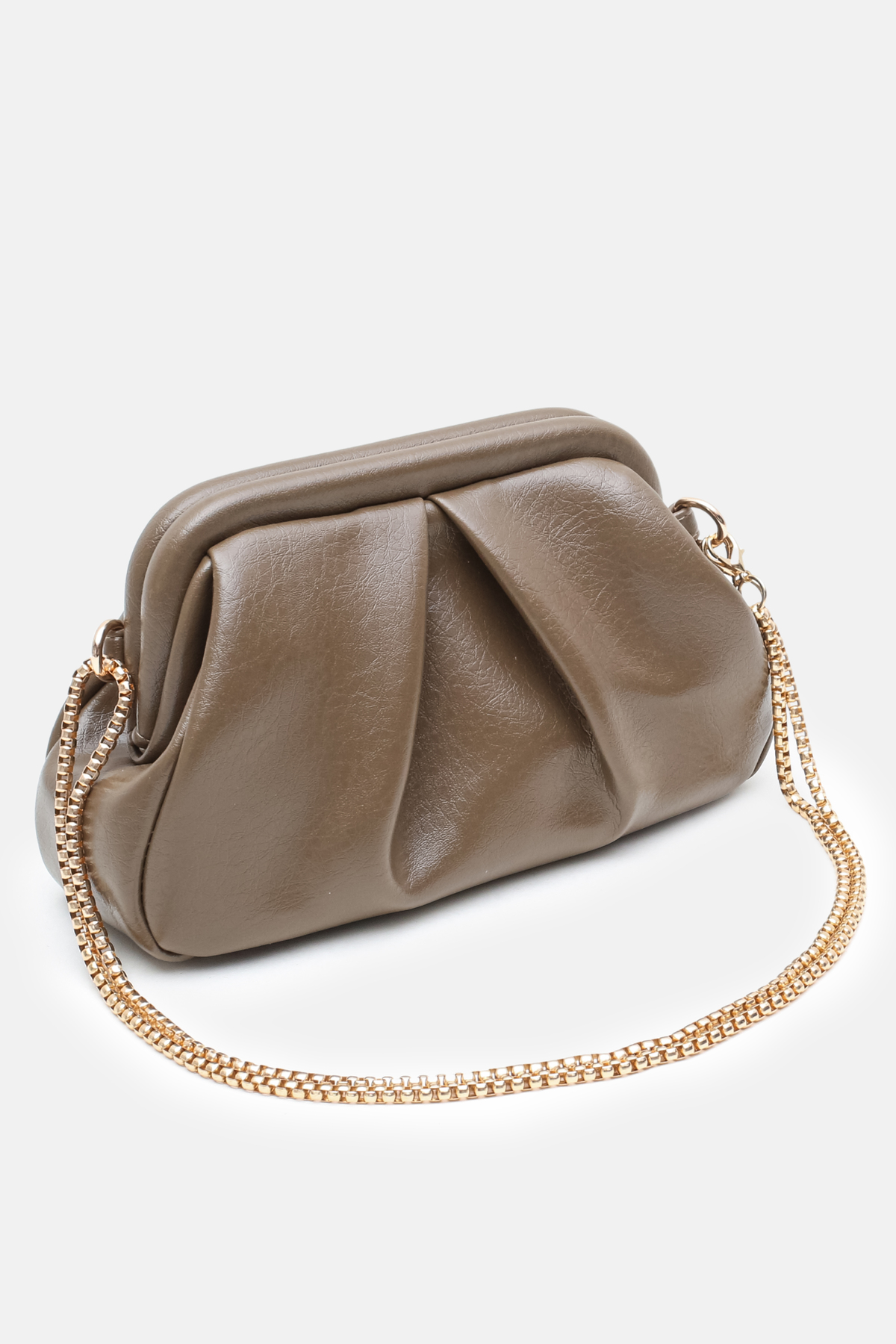 Women's Dark Mink Chain Strap Soft Texture Casual Stylish Clutch Hand, Sleeve and Shoulder Bag