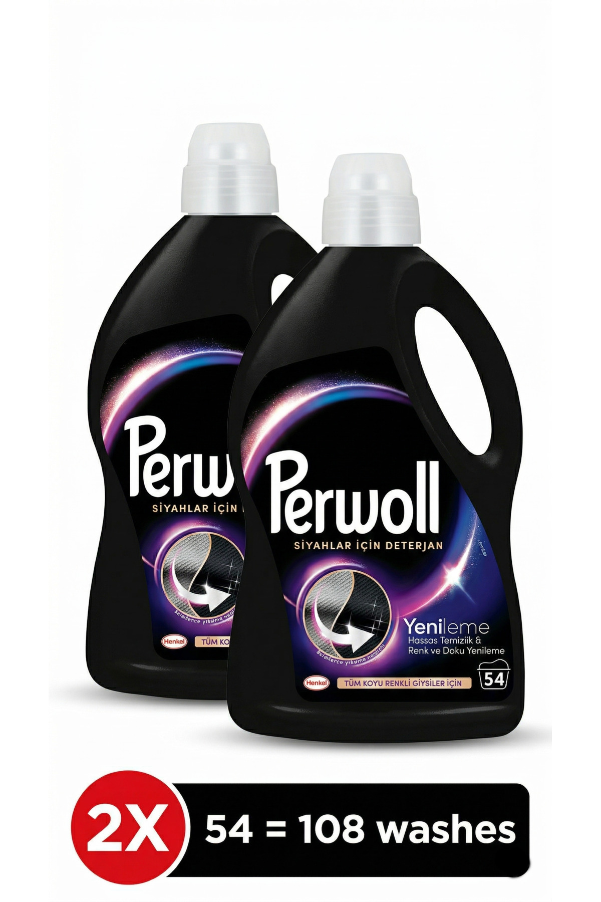 Perwoll Detergent lichid negru, pachet de 2 – 2 x 2.97L, 108 spălări, Îngriji...