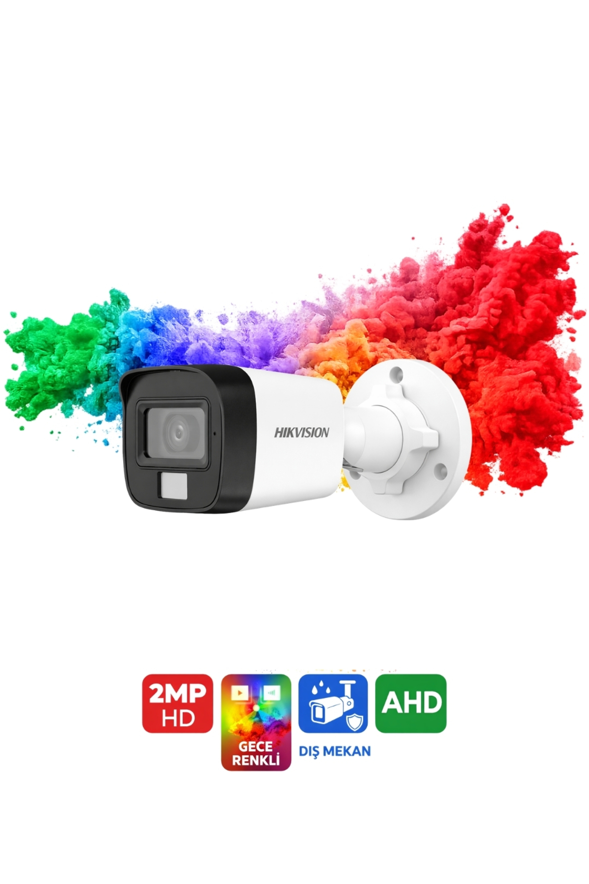 Hikvision 2MP Renkli Gece Görüşlü Turbo HD Kamera DS-2CE16D0T-EXLPF