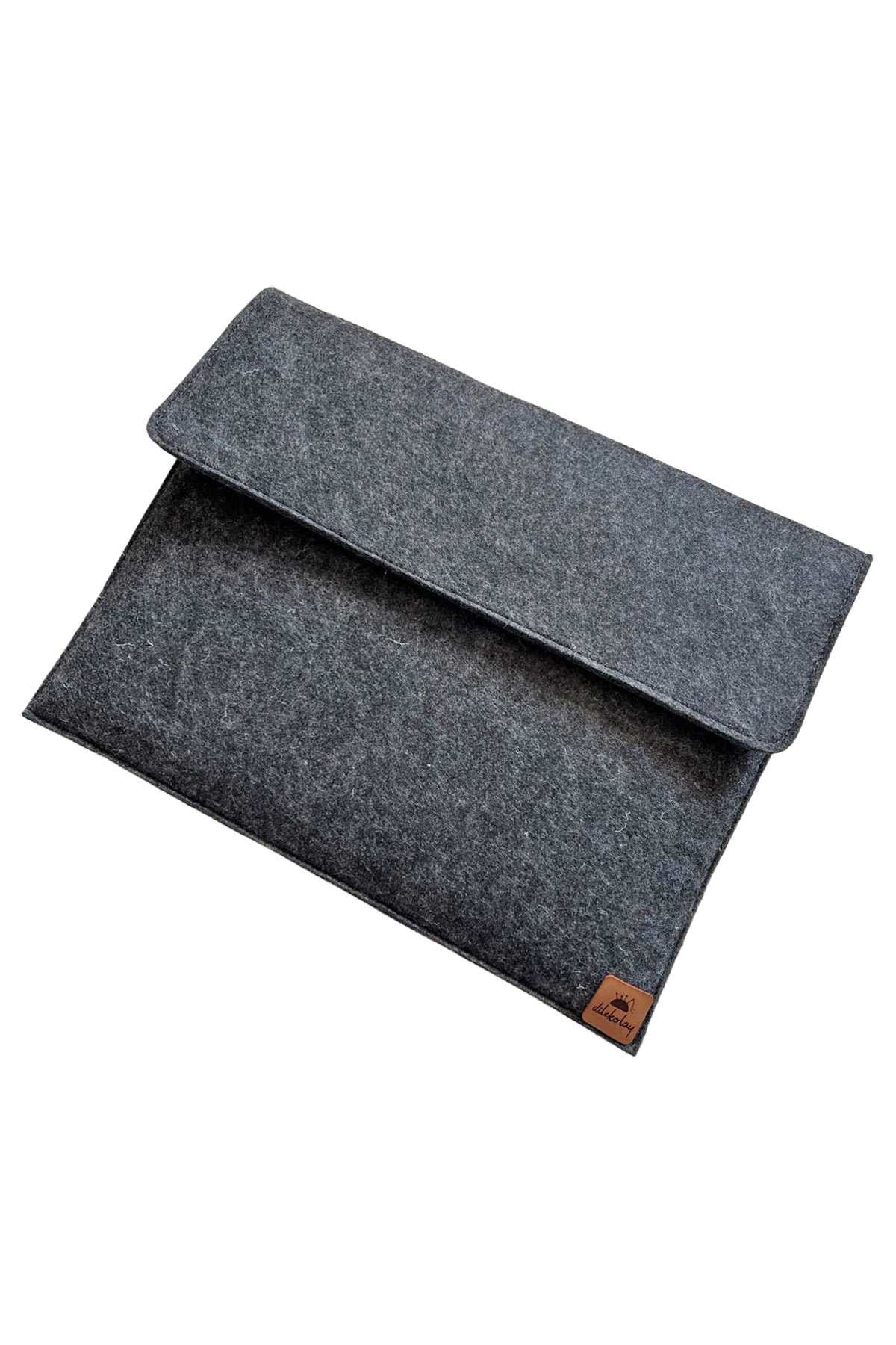 dilekolay  Keçe Notebook Çantası - Tablet Kılıfı - Dosya Çantası - Cırt Bantlı - Minimalist Tasarım - Görsel 4