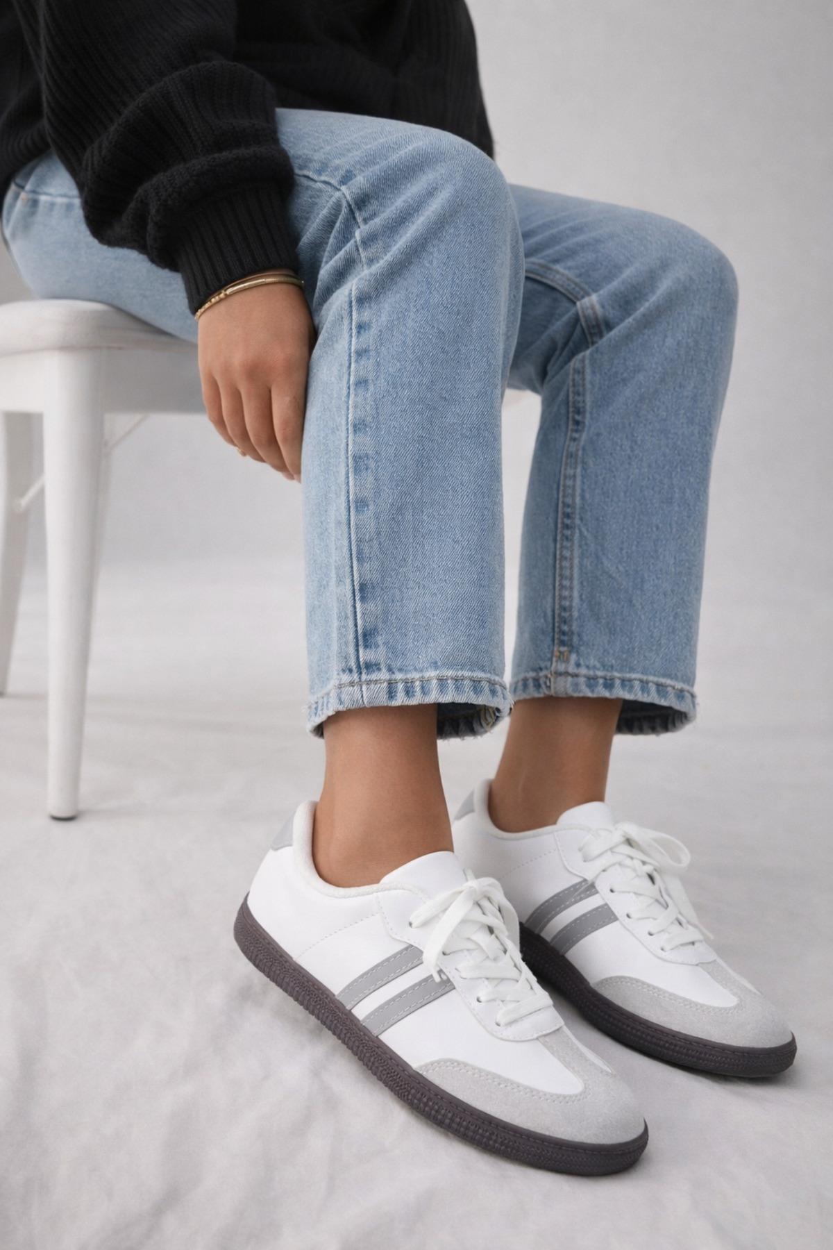 Erkek Günlük Rahat İş ve Okul Ayakkabısı Günlük Spor Ayakkabı Sneaker — سفید TYCA9B53D77AE2A800