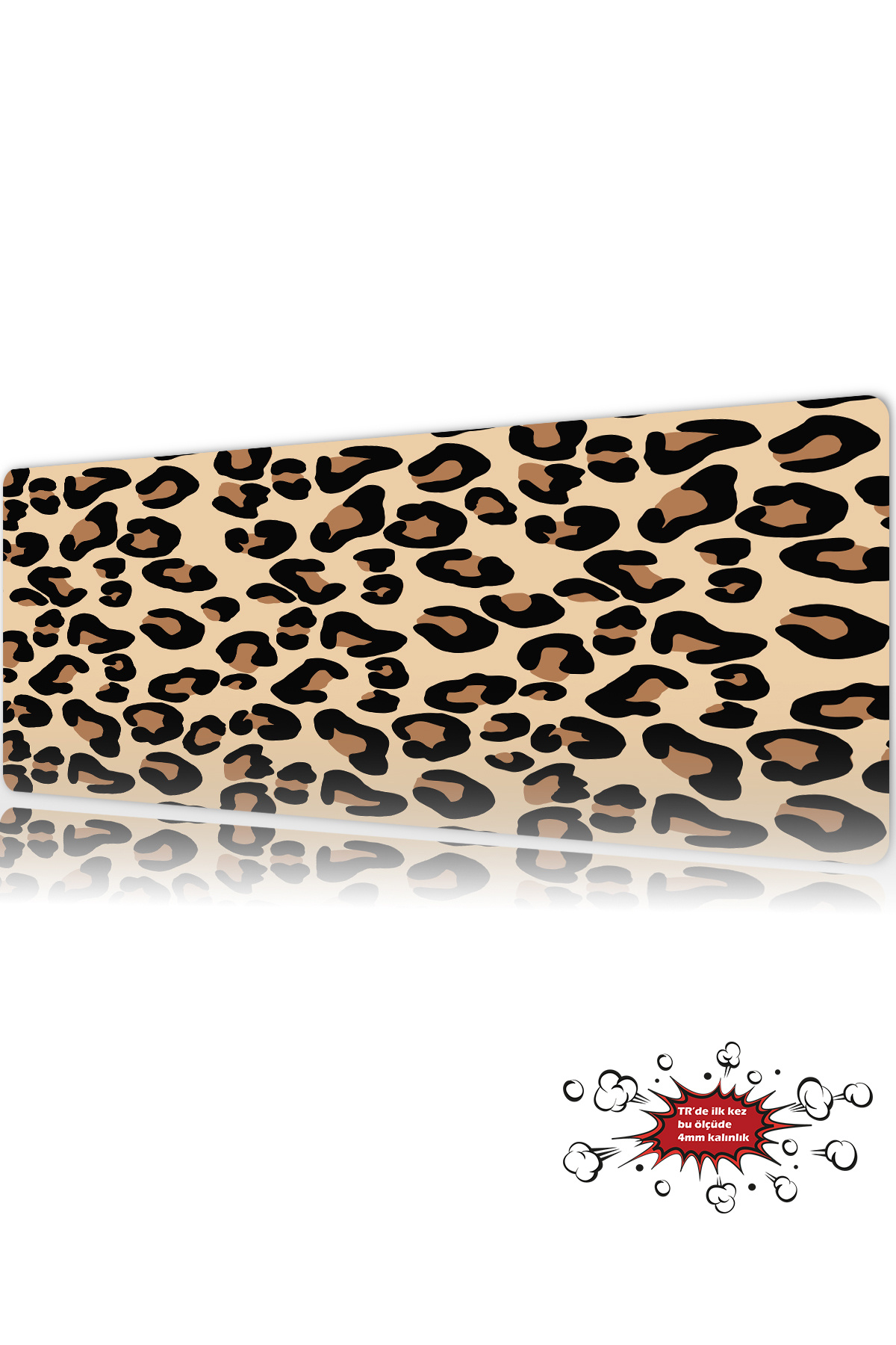 Leopard Pattern Gaming Player XL Mouse Pad Mousepad 90x40 cm 3Mm Stitched Model