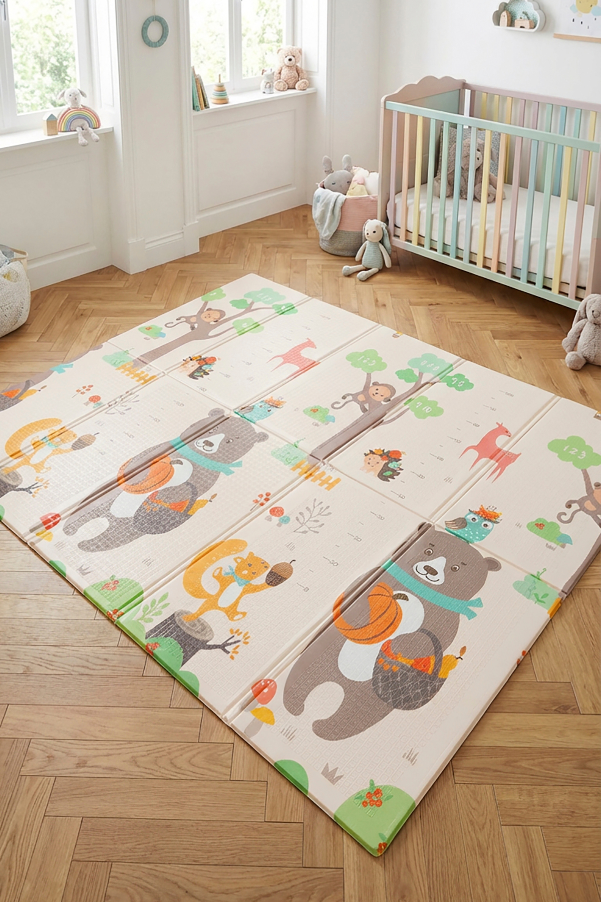 Decomia Home Çift Taraflı Katlanabilir Eğitici & Eğlenceli Çocuk Oyun Halısı Bebek Oyun Matı (150x200 cm) fotoğrafı 2 (önizleme)