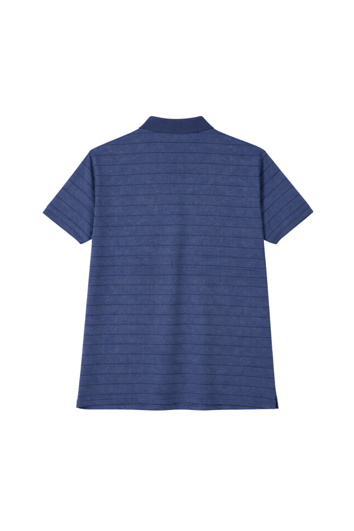 BattalModa Erkek Büyük Beden Lacivert Polo Yaka Çizgili Cepli Kısa Kollu Tişört 3XL-4XL-5XL-6XL görsel 5