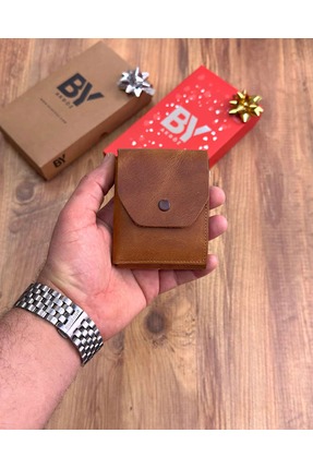 ByAkgöz Hakiki Deriden Üretilmiş Minimal Viral Cüzdan ve Kartlık 2063 Model