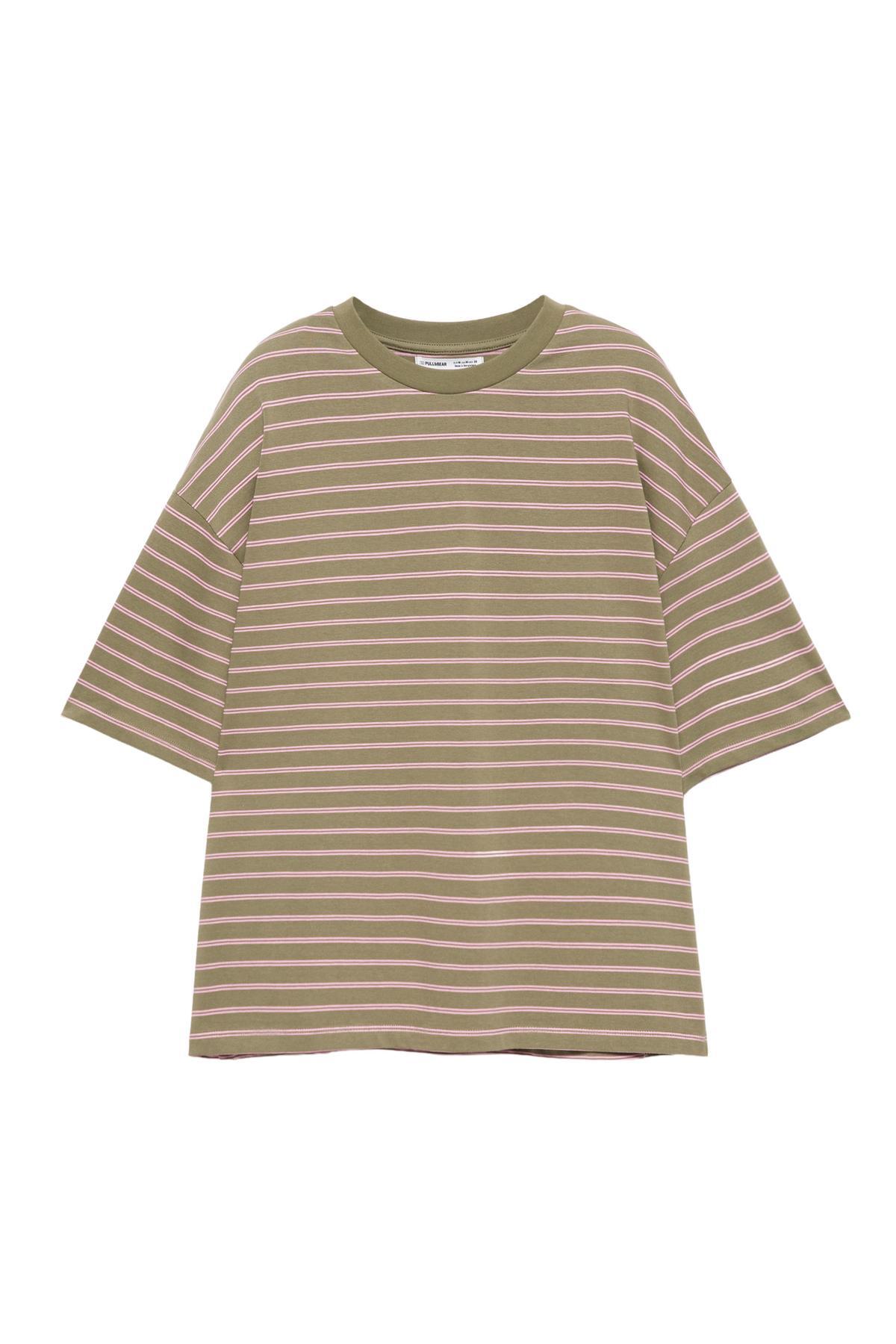Pull & Bear  Oversize kısa kollu t-shirt - Görsel 3