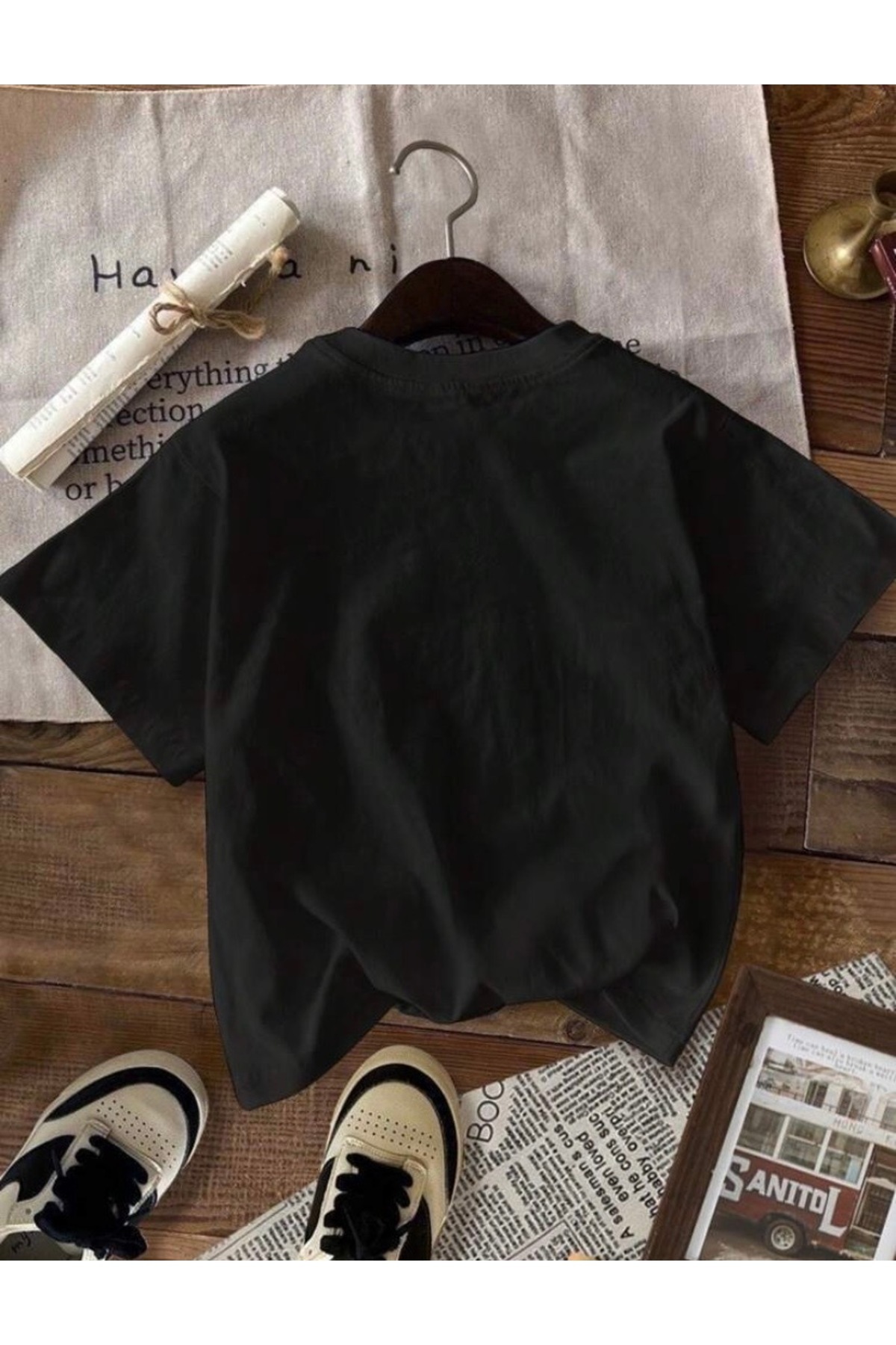 SANTAMİLA  3 lü Füme Bordo Siyah Düz T-shirt - Görsel 6
