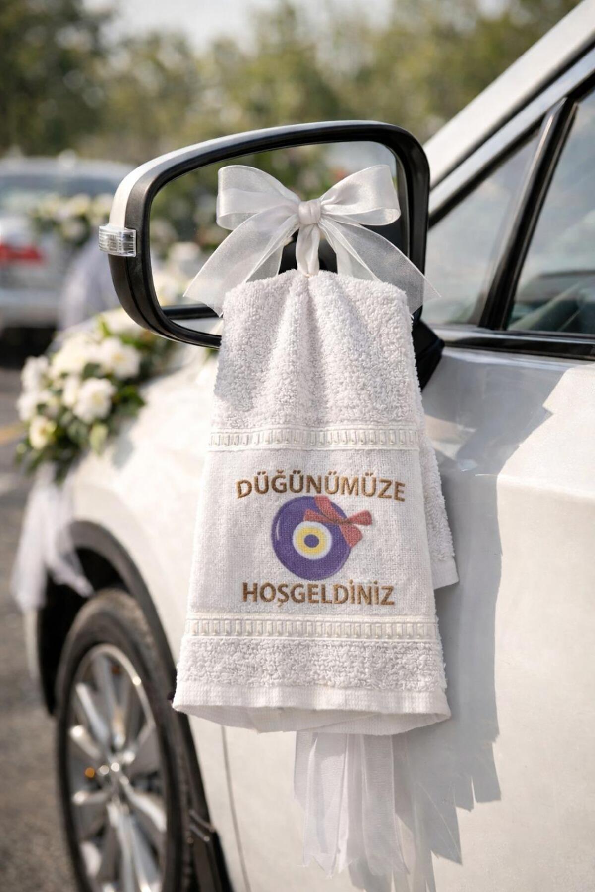 Fringeless Wedding Towel 40x70 cm | 1100 gr | Economic Set of 12 | Bridal Carriage Decoration & Distribution