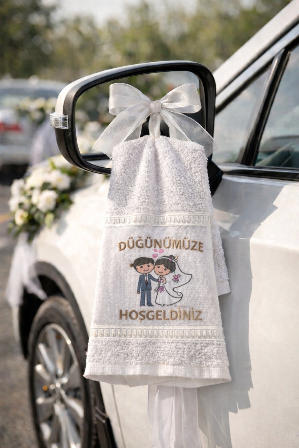Fringeless Wedding Towel 40x70 cm | 1100 gr | Economic Set of 12 | Bridal Carriage Decoration & Distribution