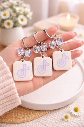 florealFlowers NFC TikTok Anahtarlık | Telefonla Temasla Açılan Akıllı Anahta...