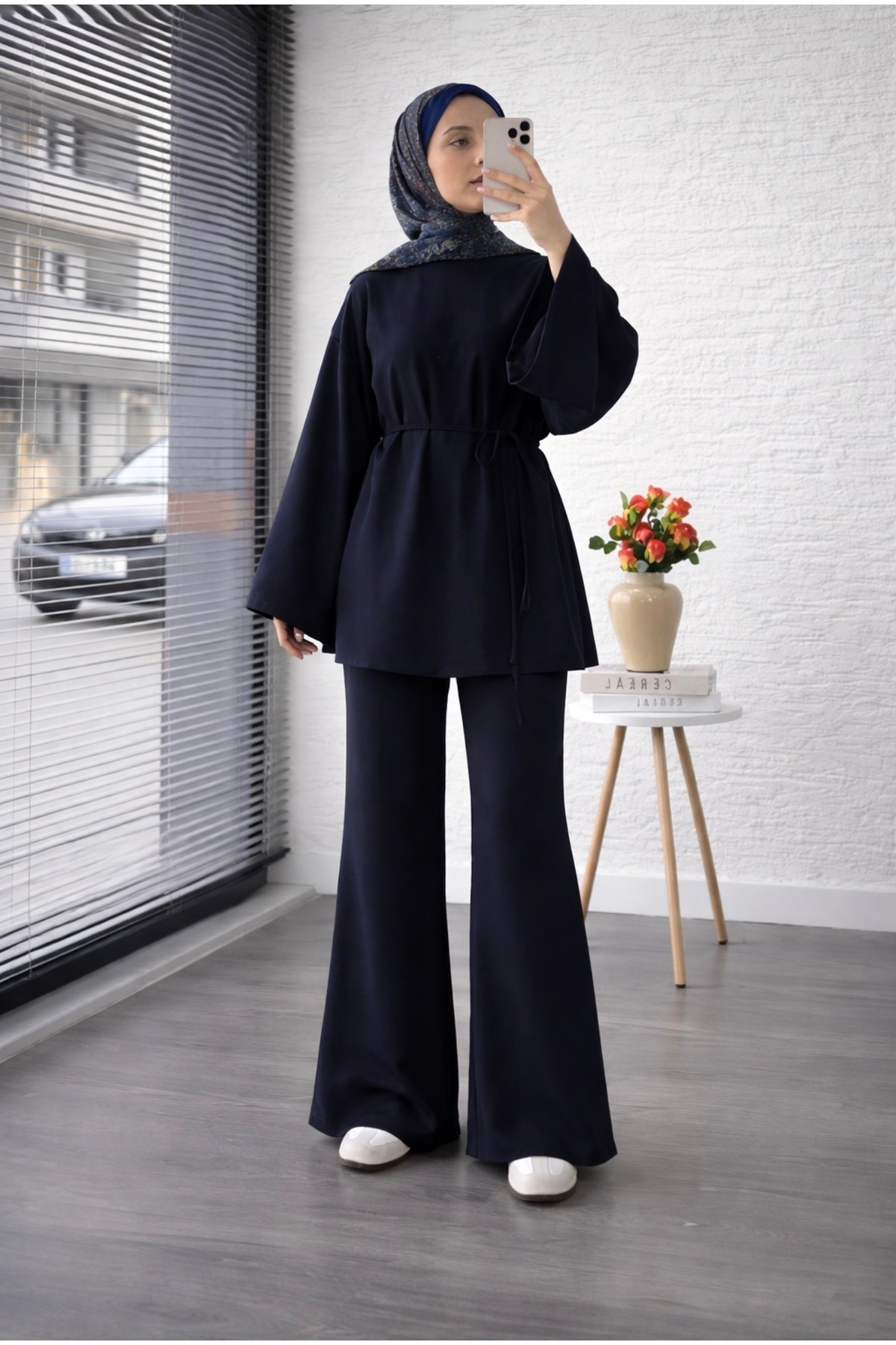 MODAF Pantolon Volanlı Tunic Double Set