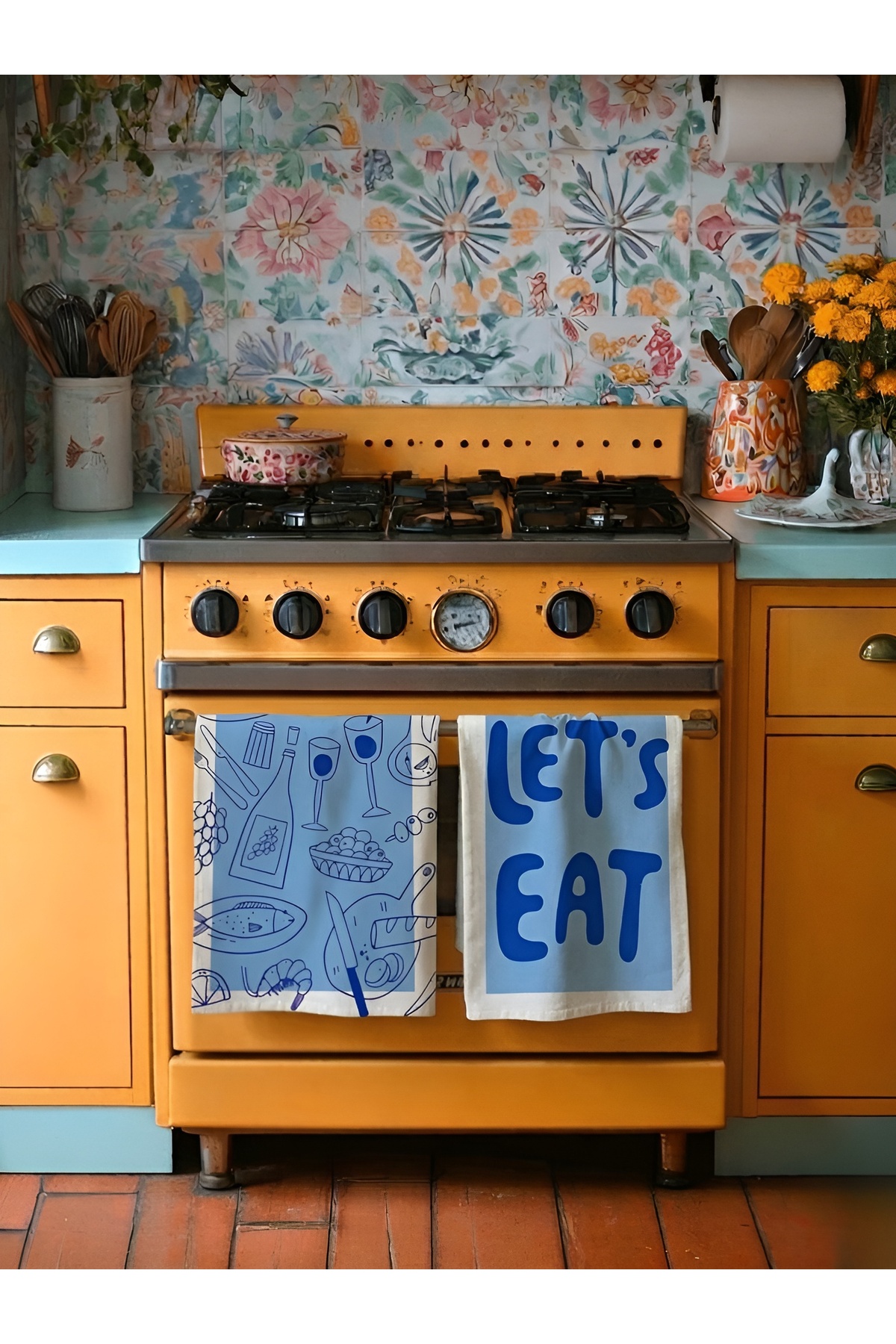 2-Piece Kitchen Towel Set - 30x50cm - Lets Eat Decorative 2-Piece Kitchen Towel