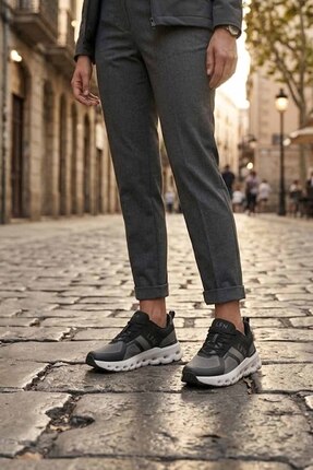 Lufian Erkek Siyah Gri Running Sneaker - Aerosol Glide System Hafif ve Rahat ...