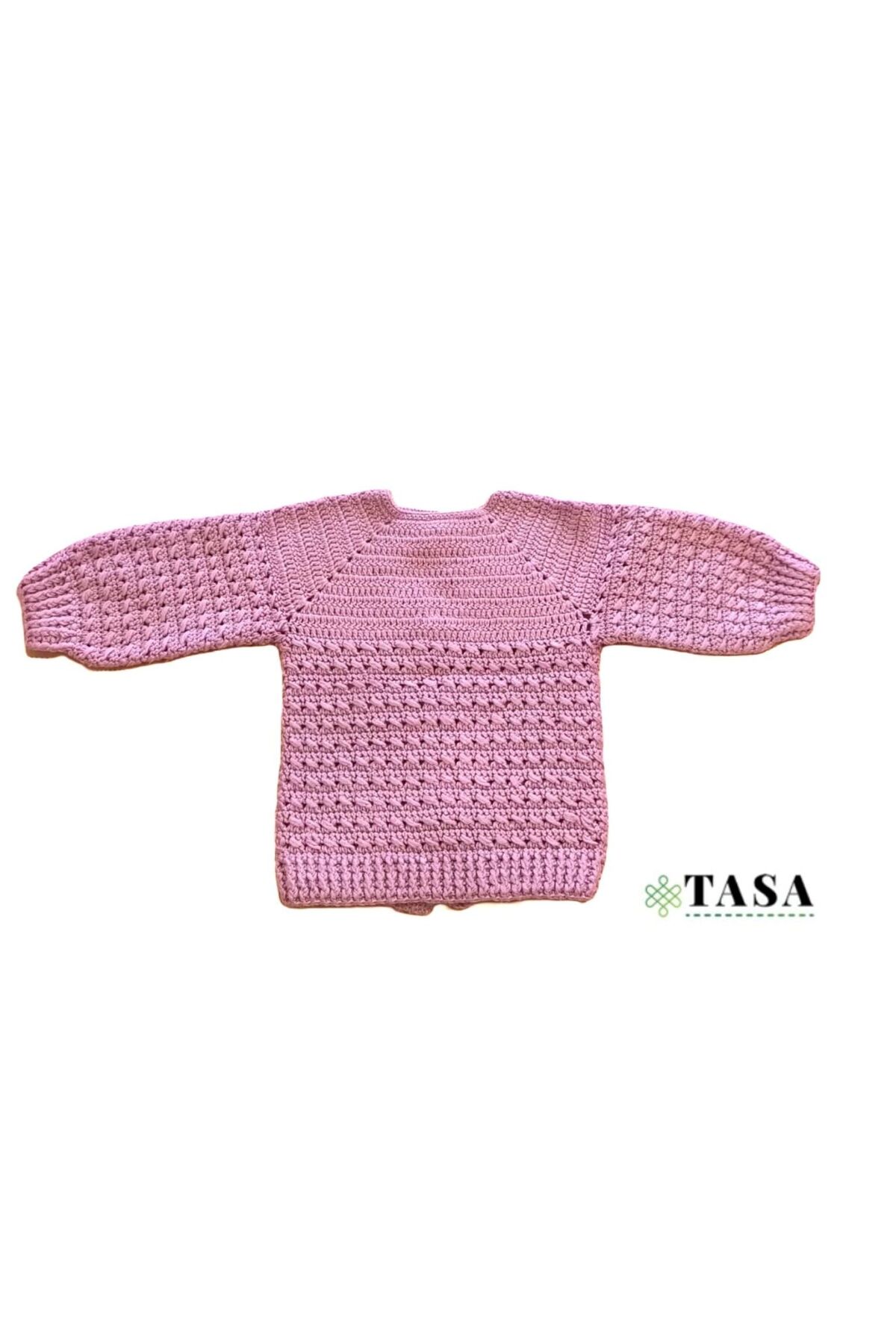 TASA Kız Bebek Pembe Hırka Handmade fotoğrafı 2 (önizleme)