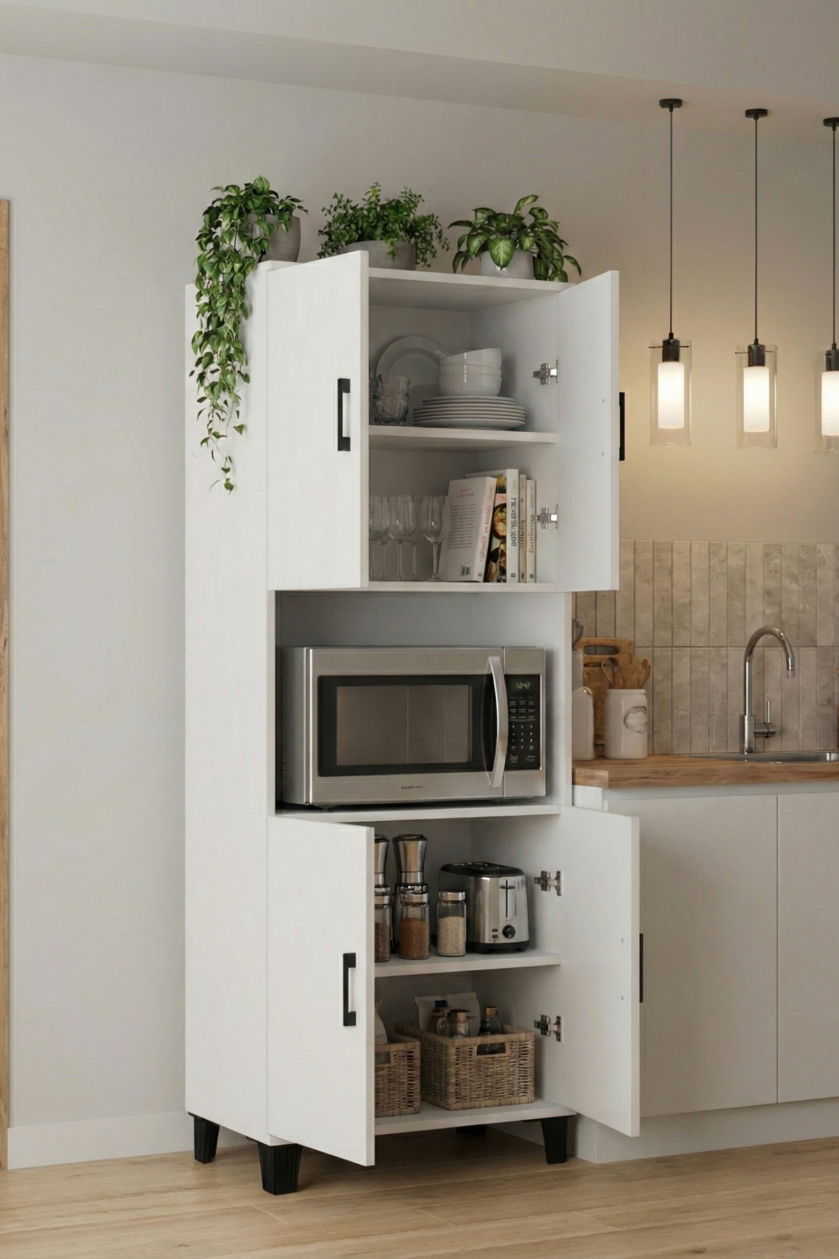 Goldfalez Mutfak Dolabı Suntalam Beyaz 70 cm görsel 2