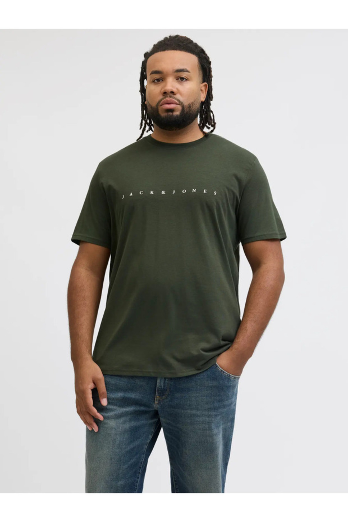 تی‌شرت مردانه سایز بزرگ JJESTAR PLS کد ۱۲۲۴۳۶۲۵ جک اند جونز تی شرت بزرگ سایز Jack & Jones