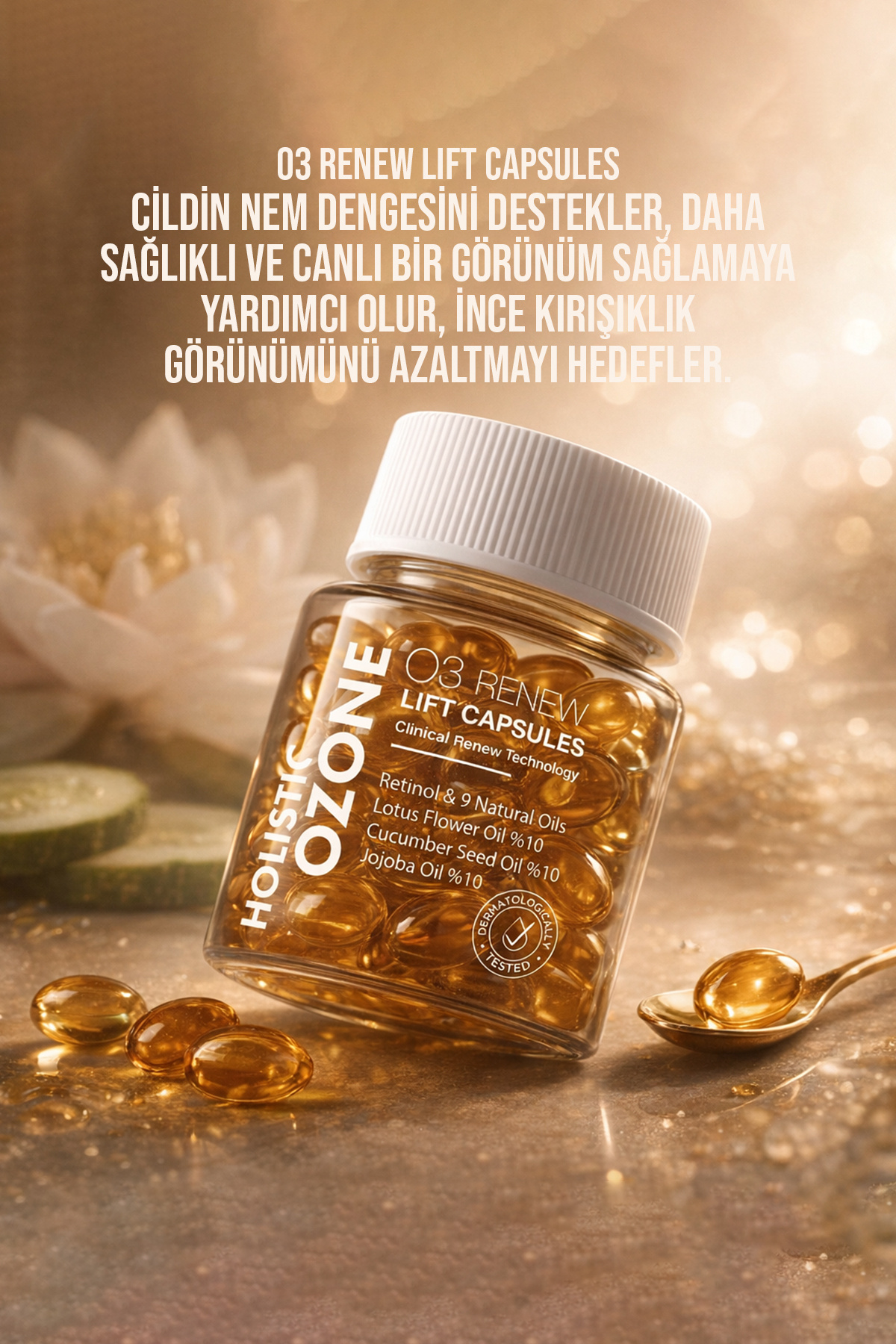 کپسول‌های O3 Renew Lift، ۲۵ کپسول سرم رتینول ضد پیری — LC50 — تصویر 3 از 4