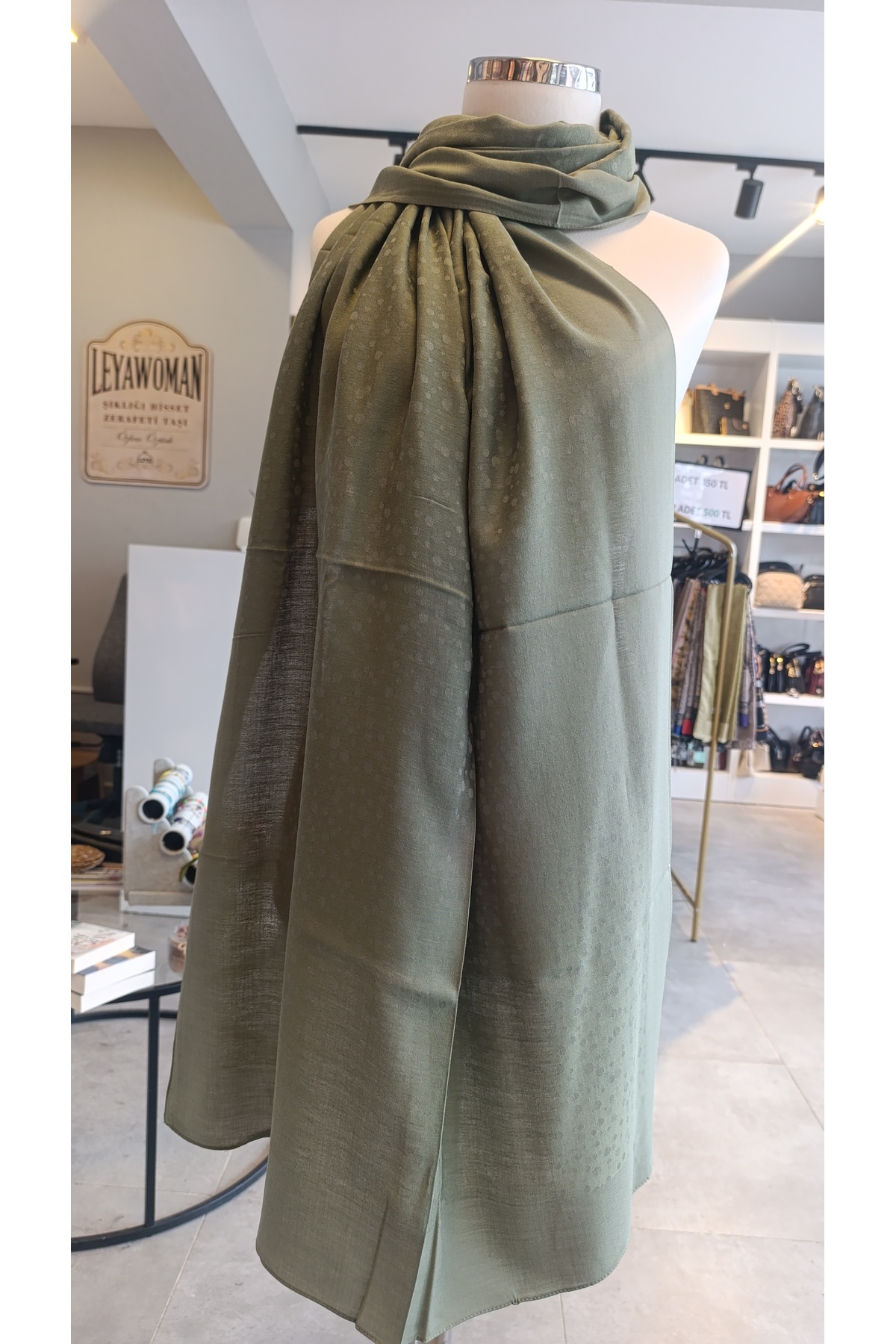 COTTON PAMUK BAMBU DAMLA DESEN ŞAL