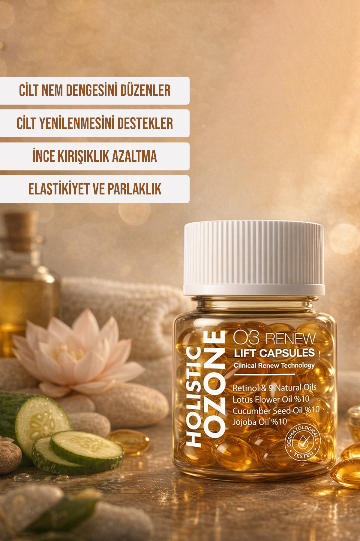کپسول‌های O3 Renew Lift، ۲۵ کپسول سرم رتینول ضد پیری — LC50 — تصویر 2 از 4
