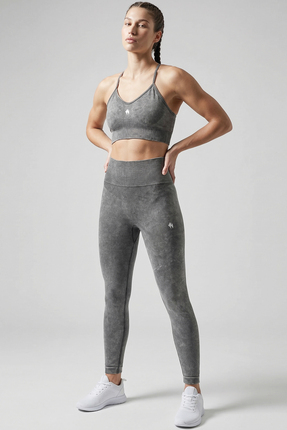 Woneagle Yüksek Bel & Push-Up Toparlayıcı Gri Asit Tayt