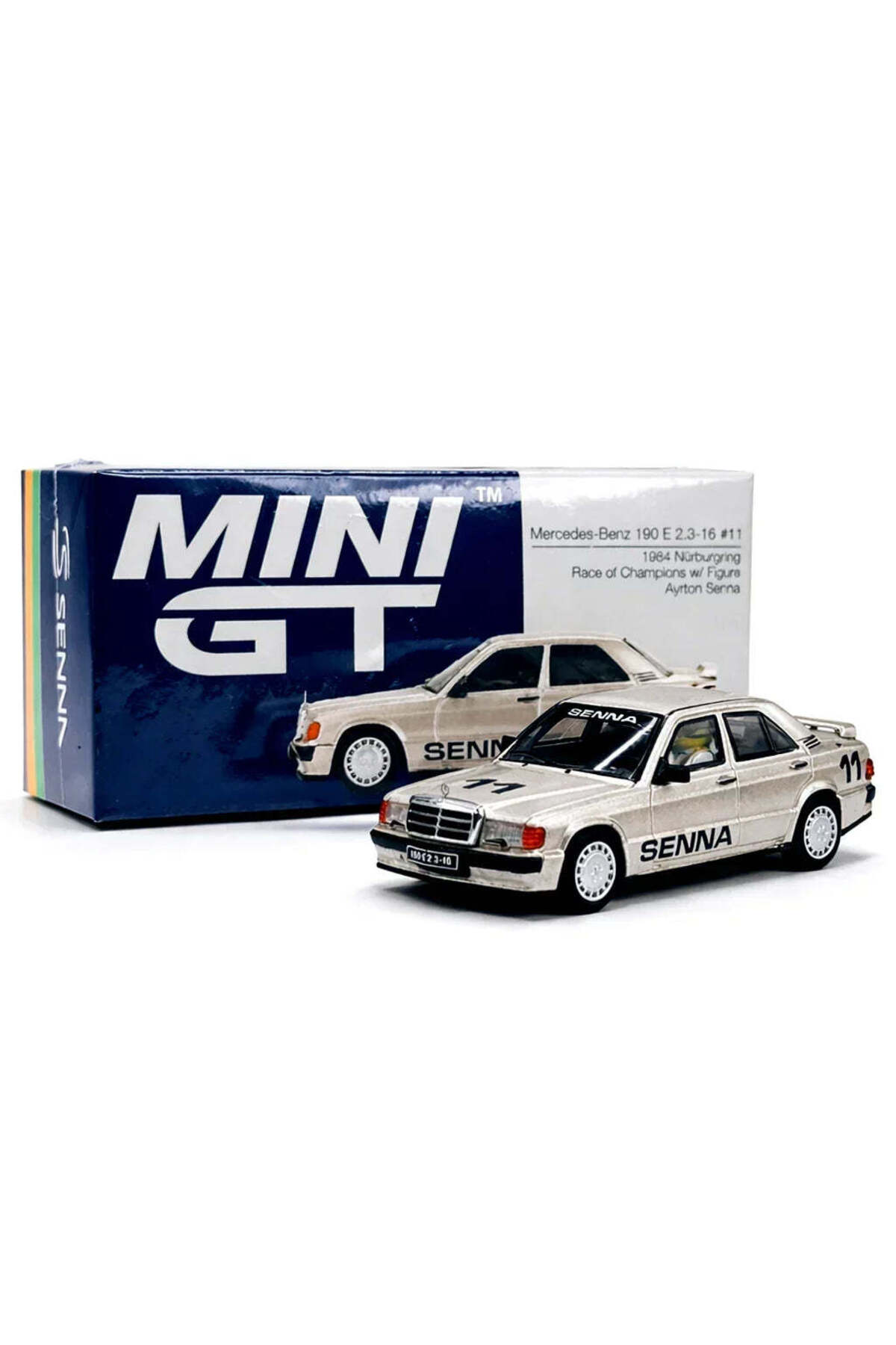 mini gt 1/64 Mercedes-Benz 190 E 2.3-16 #11 Ayrton Senna 1984