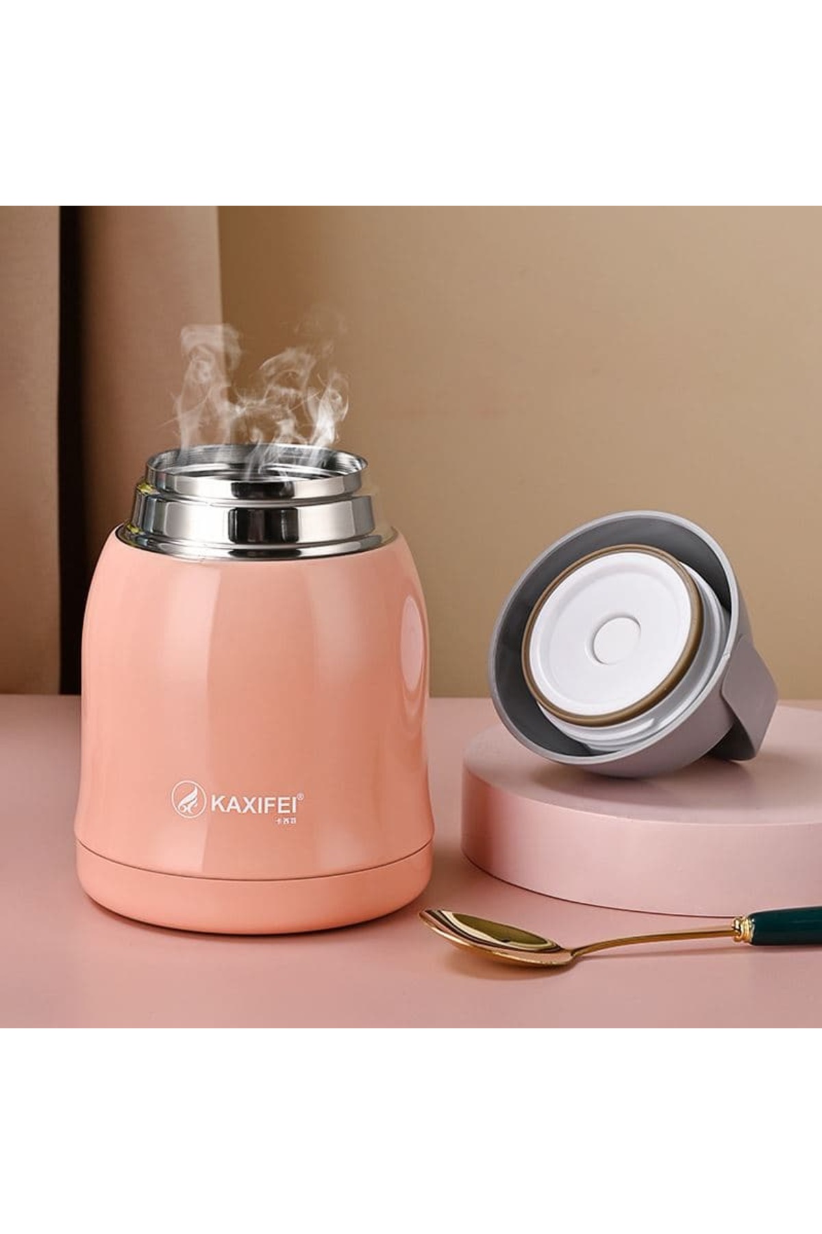 bentopia Paslanmaz Çelik Yemek Termosu - 600 ml- Bebek Mama Saklama Termosu fotoğrafı 4 (önizleme)