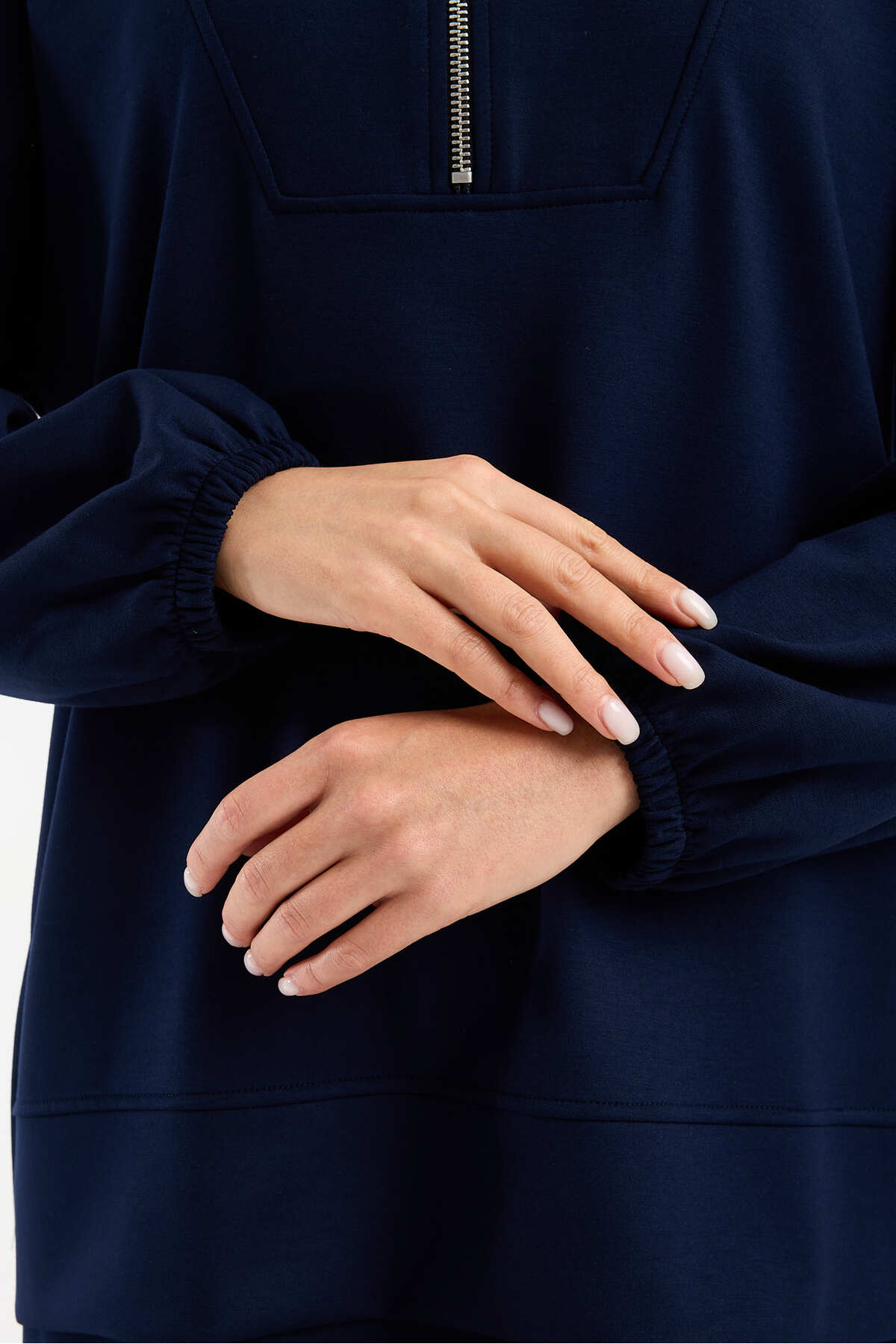 Kadın Premium Modal Kumaş İkili Takım – Rahat Kesim Tunik ve Pantolon - Lacivert