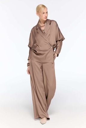 LAMANTE Asimetrik Saten Ceket