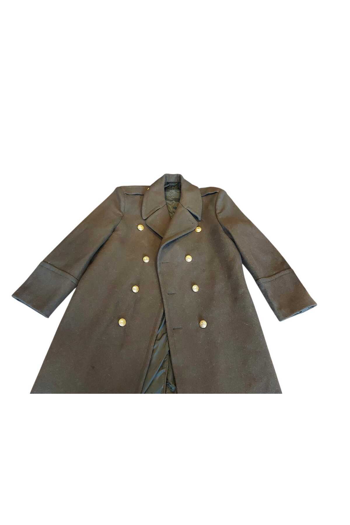 kho military design Türk Ordusu Yün Kaput Sb. (Apoletli) (48-B/ M-L Beden) Sıfır Ürün (Arka Kısmı Düz Model) görsel 5