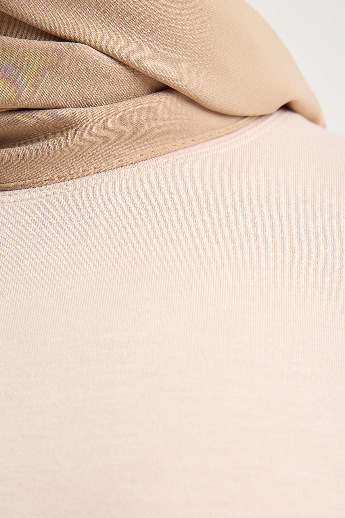 Kadın Premium Modal Kumaş Basic Tunik Takım – Rahat Kesim İkili Tesettür Takım - Bej