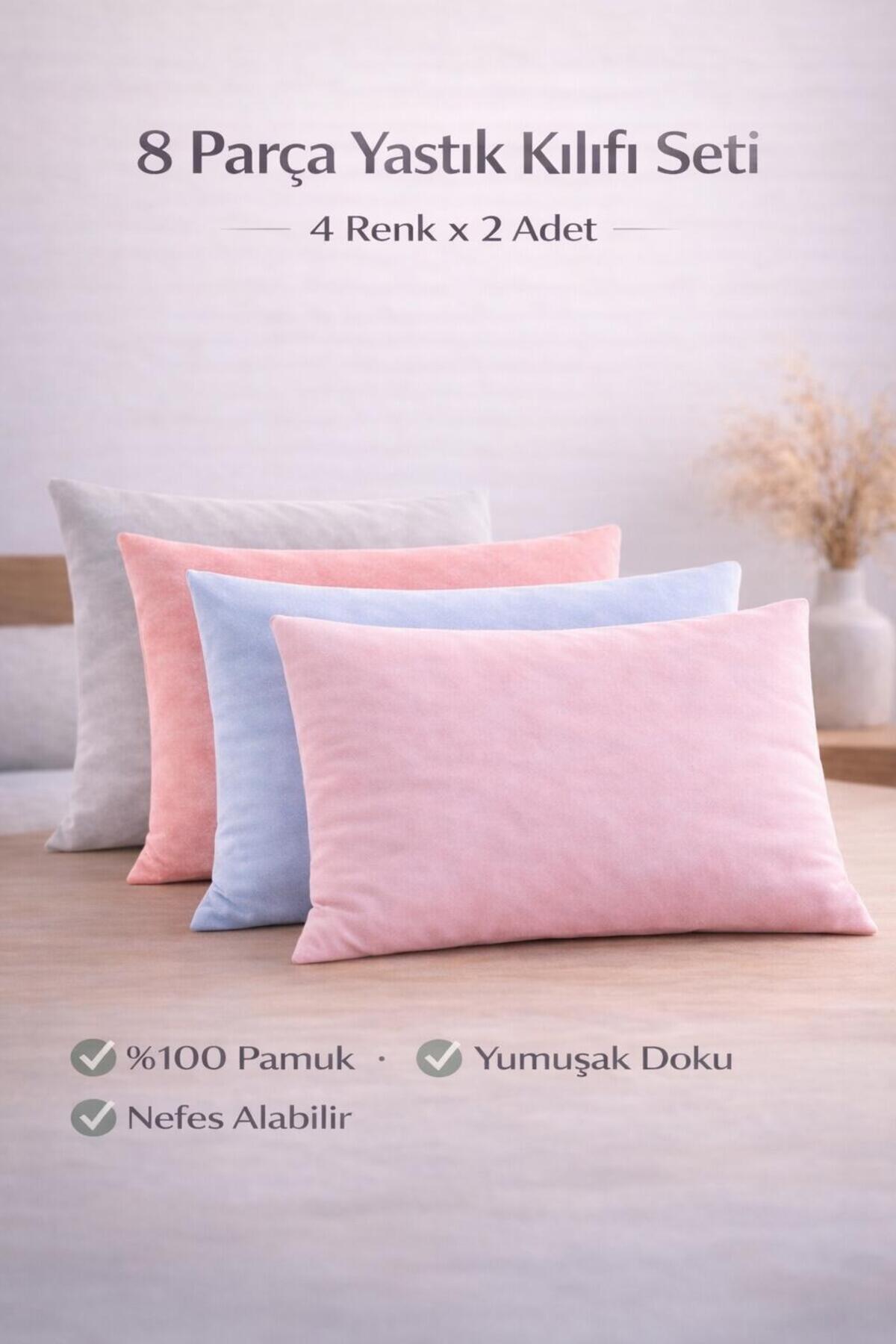 Covered Pillowcase 100% Cotton 50x70 / Envelope Closure Pillowcase 50x70 8 Pieces (4x2)