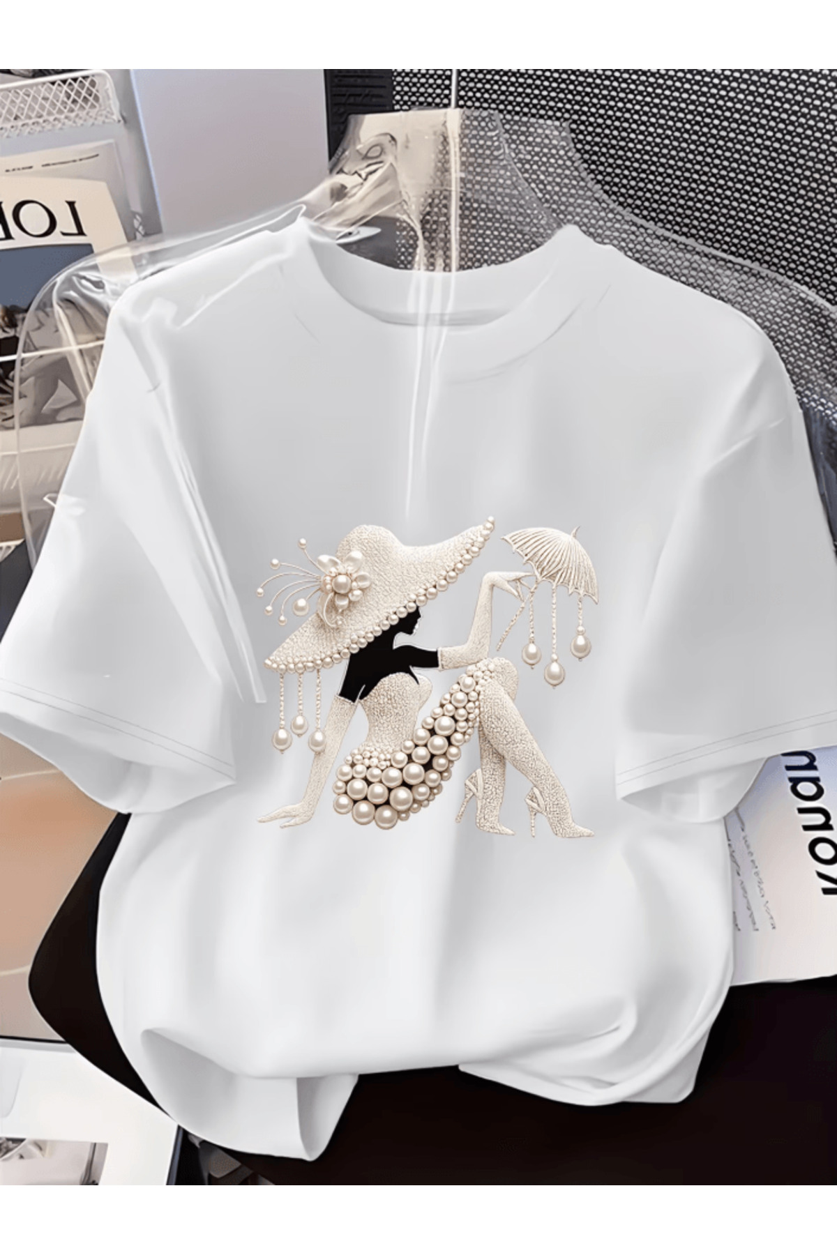 one button Elegantna majica sa detaljima biserne kape, premium kvaliteta, već...