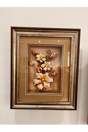 Müze sanat Özel Tasarım 3 Boyutlu (3D) Kağıt Rölyef - Altın ve Bakır Tonlu Çi...