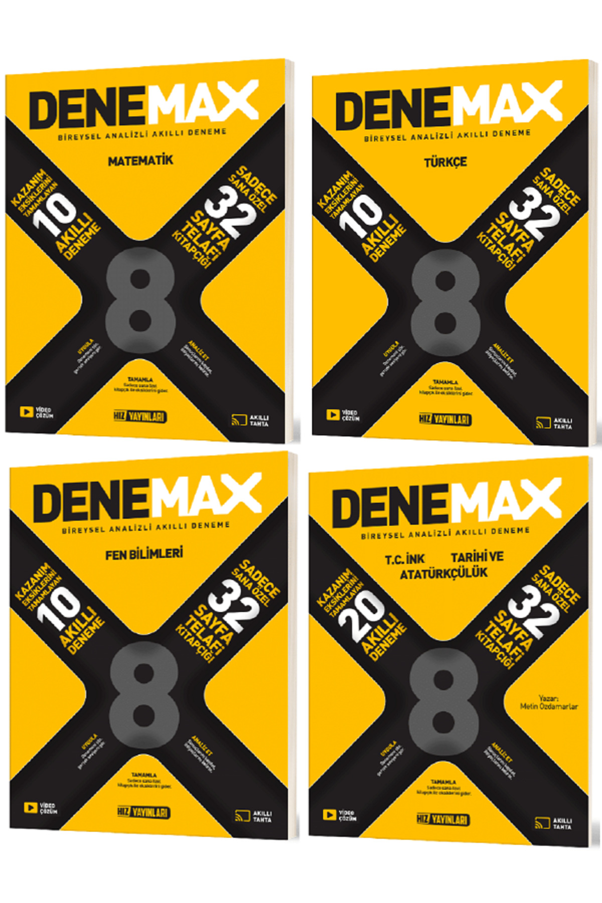 Efsane Yayınları 8.Sınıf Hız Yayınları Denemax Matematik + Türkçe