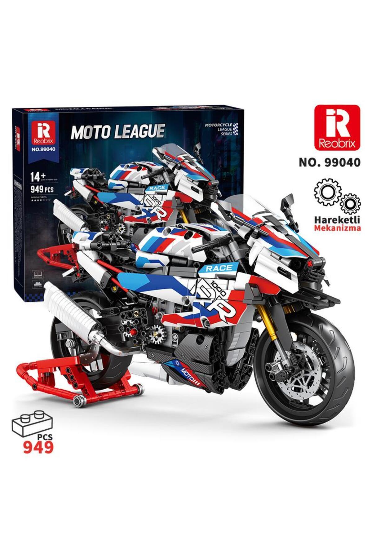 REOBRIX Technic 99040 Moto League BMW S1000 RR Motosiklet Yaratıcı