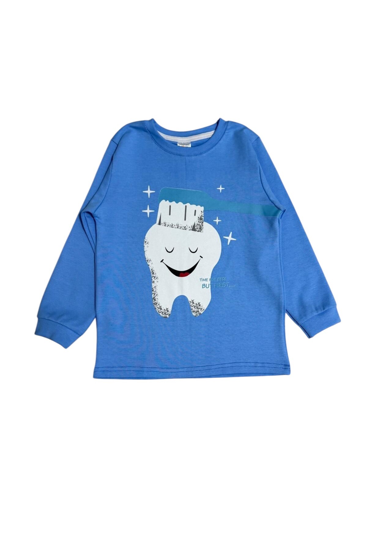 Fil Kids Erkek Çocuk %100 Pamuklu Mavi Renk Diş Ve Fırçası Desenli Uzun Kollu Kışlık İnterlok Pijama Takımı fotoğrafı 5 (önizleme)