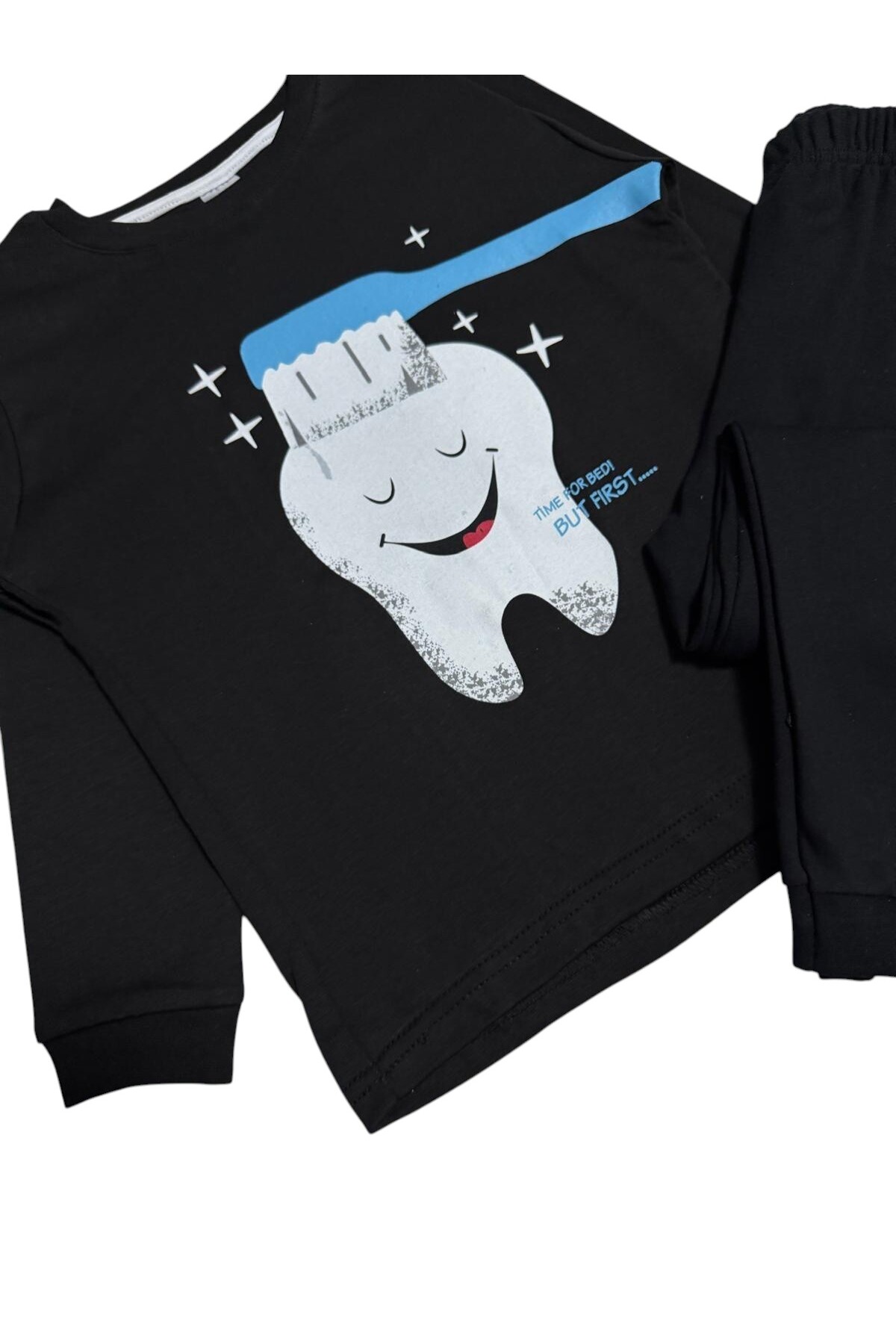 Fil Kids Erkek Çocuk %100 Pamuklu Lacivert Diş Ve Fırçası Desenli Uzun Kollu Kışlık İnterlok Pijama Takımı fotoğrafı 3 (önizleme)