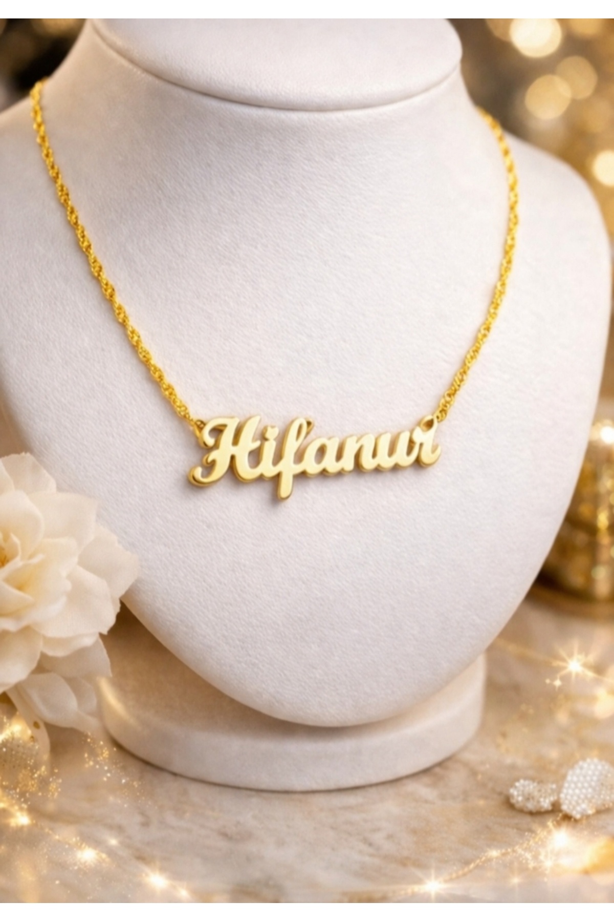 HIFA DIAMOND HANDMADE JEWELERY İsimli Kolye Kişiye özel üretilir İstediğiniz ismi satıcı soru Sor kısmından yazın