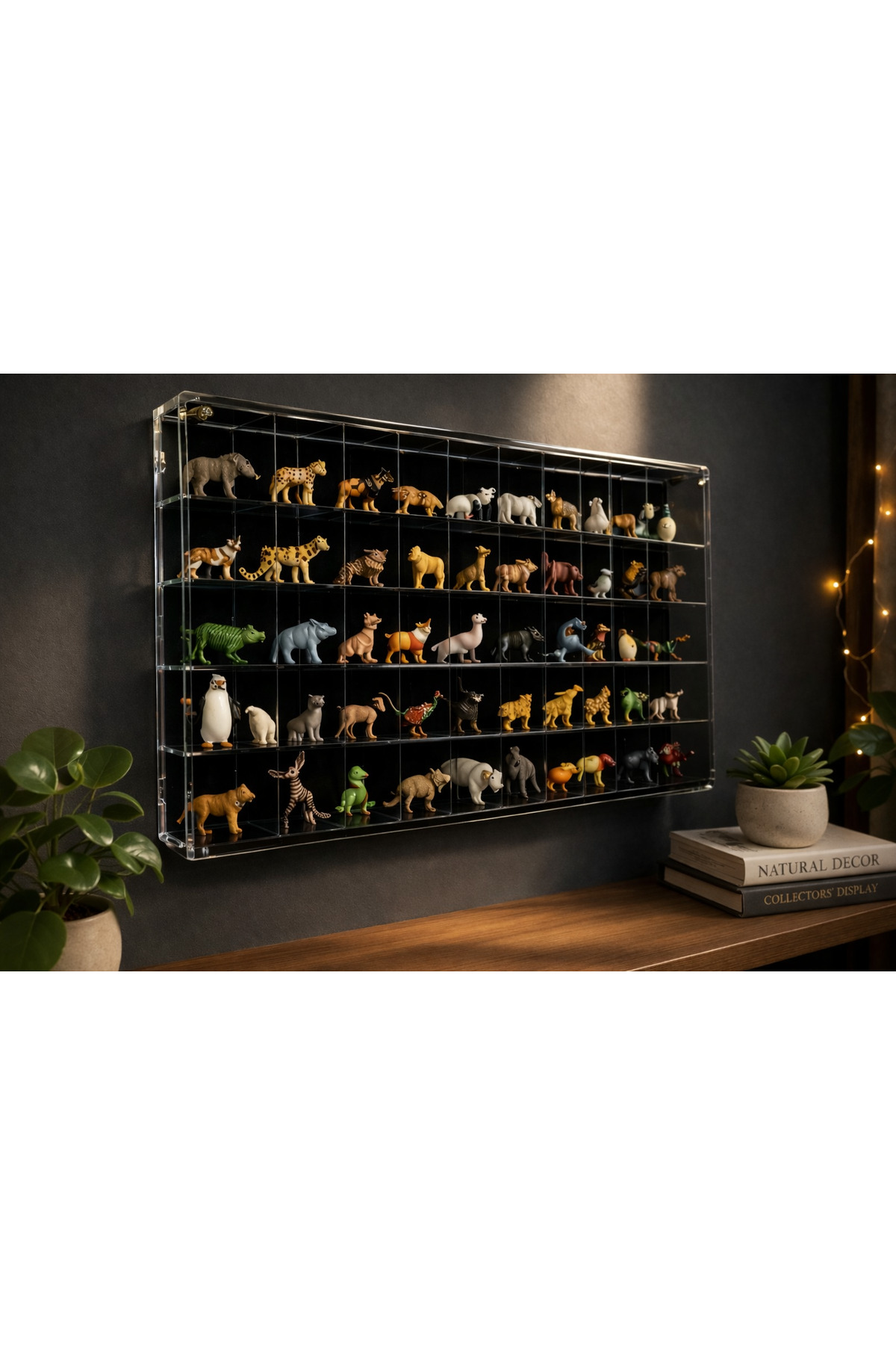 MASTERPOL Kapaklı siyah 50li sergileme rafı mini figür miniş yapi taşı lego bricks bloks uyumlu standı fotoğrafı 3 (önizleme)