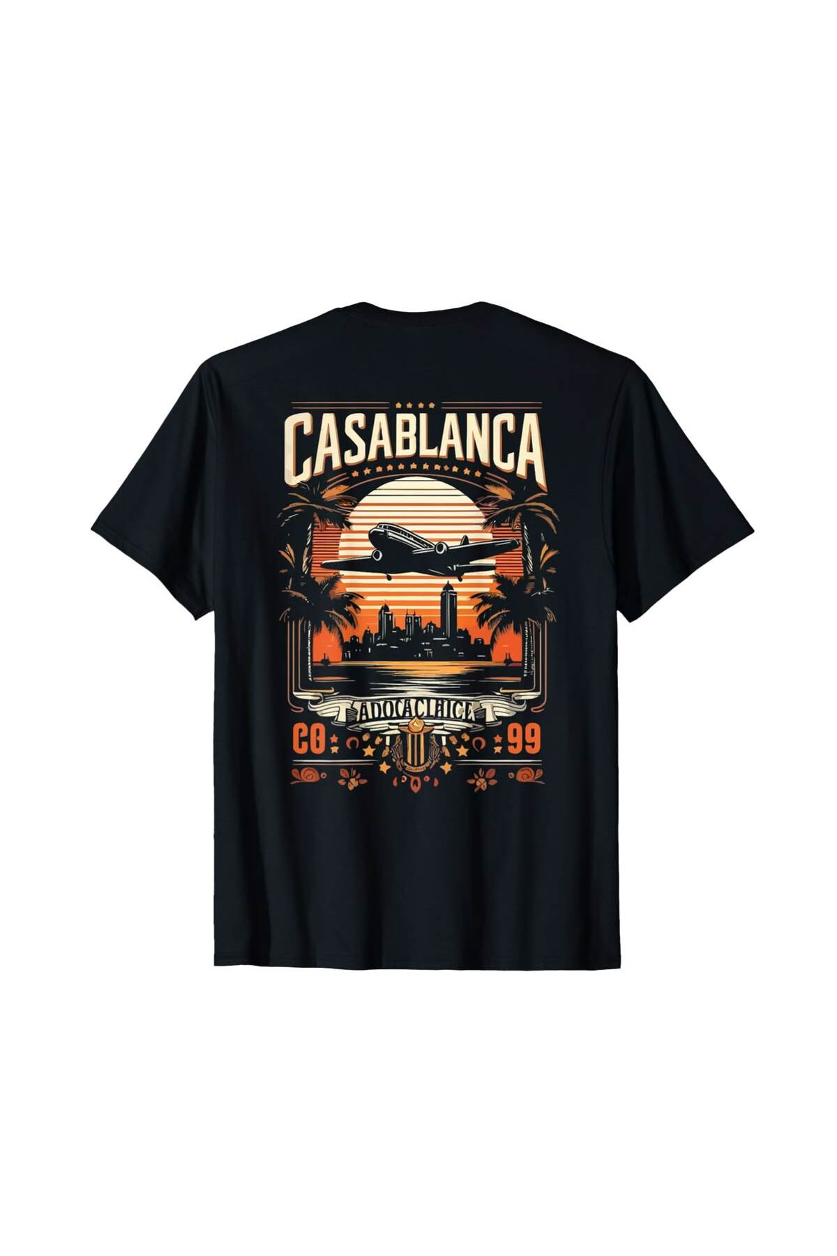 MARKATEM Pánske unisex tričko Casablanca Cty s potlačou, oversize, street style