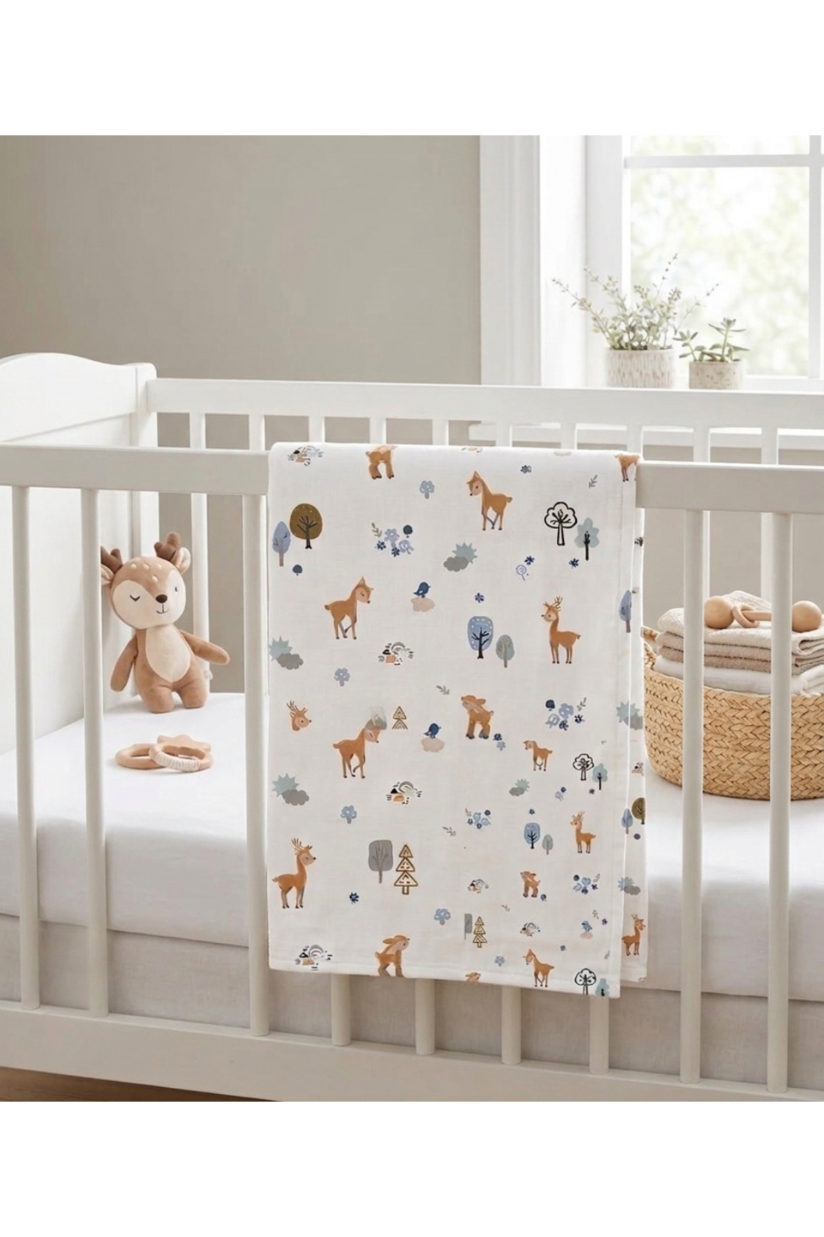 Double-Sided Baby & Kids Blanket 100% Cotton Flannel Pattern 100x120 Cm